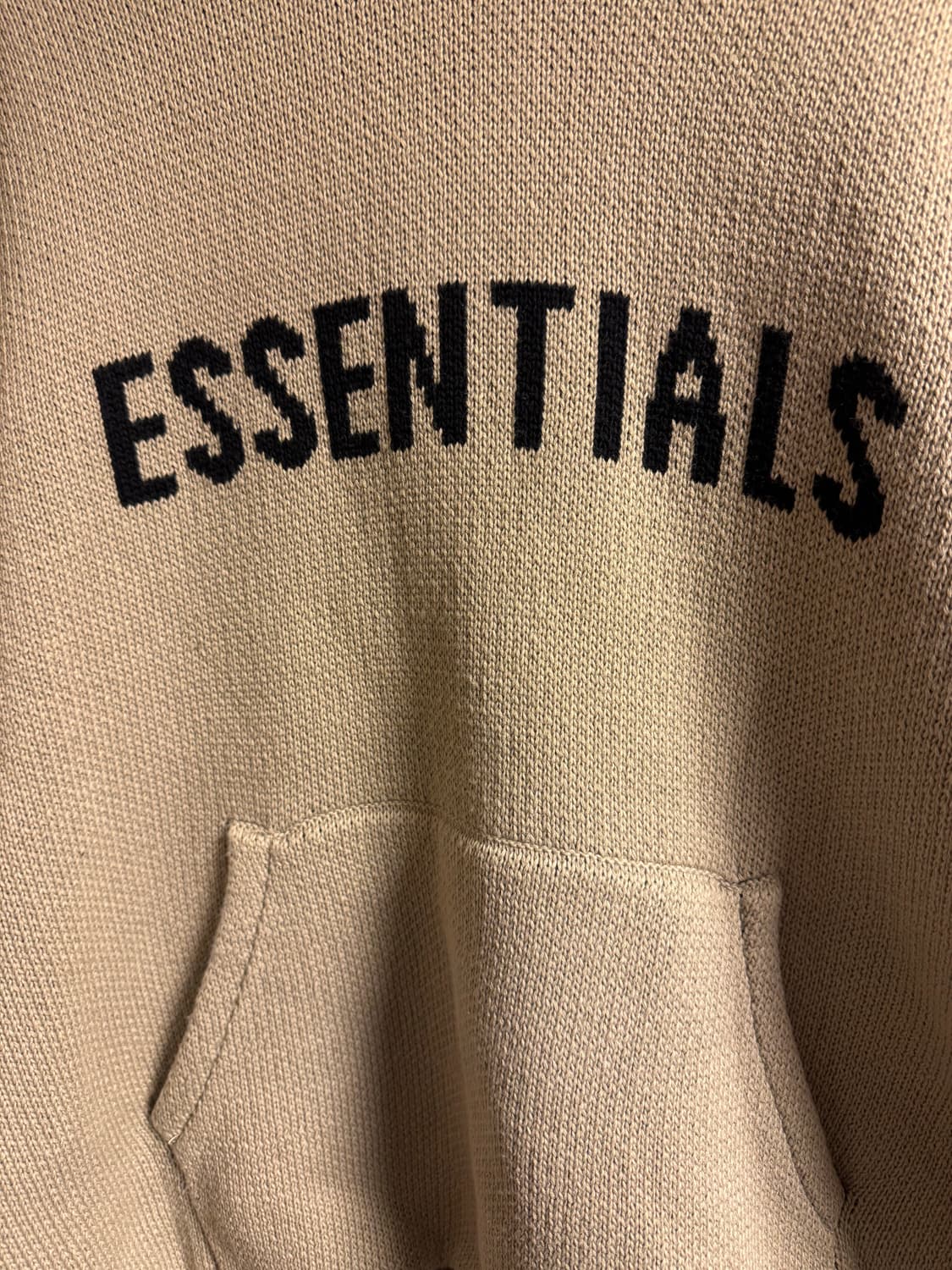 에센셜 후드 풀오버 니트 토프 타우페 L 상품이미지5