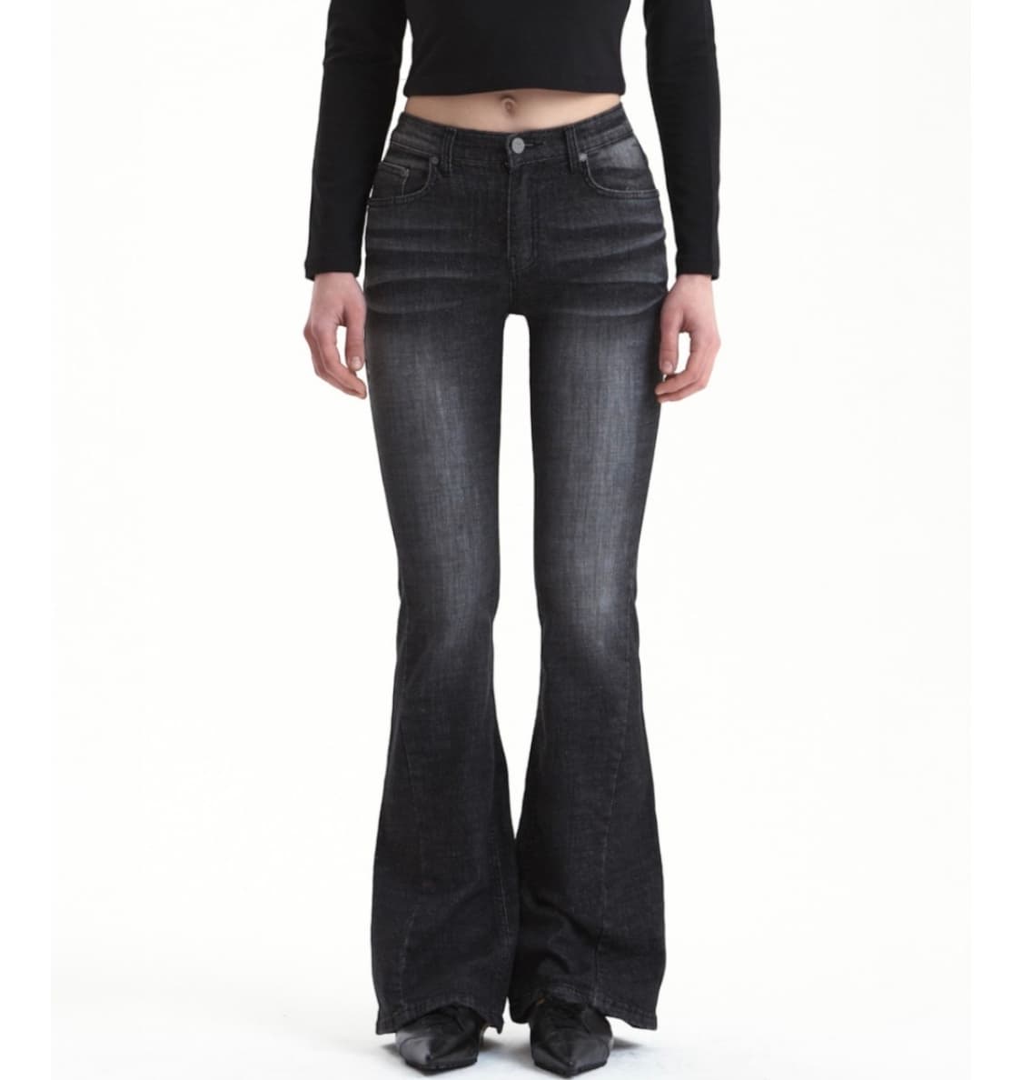 (새상품) 시너진 캣워싱 부츠컷 블랙 S 상품이미지1