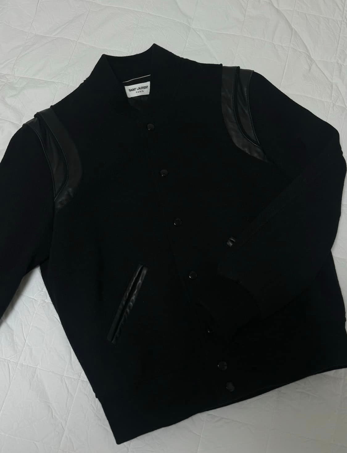 생로랑 테디 자켓 올블랙 48 상품이미지1
