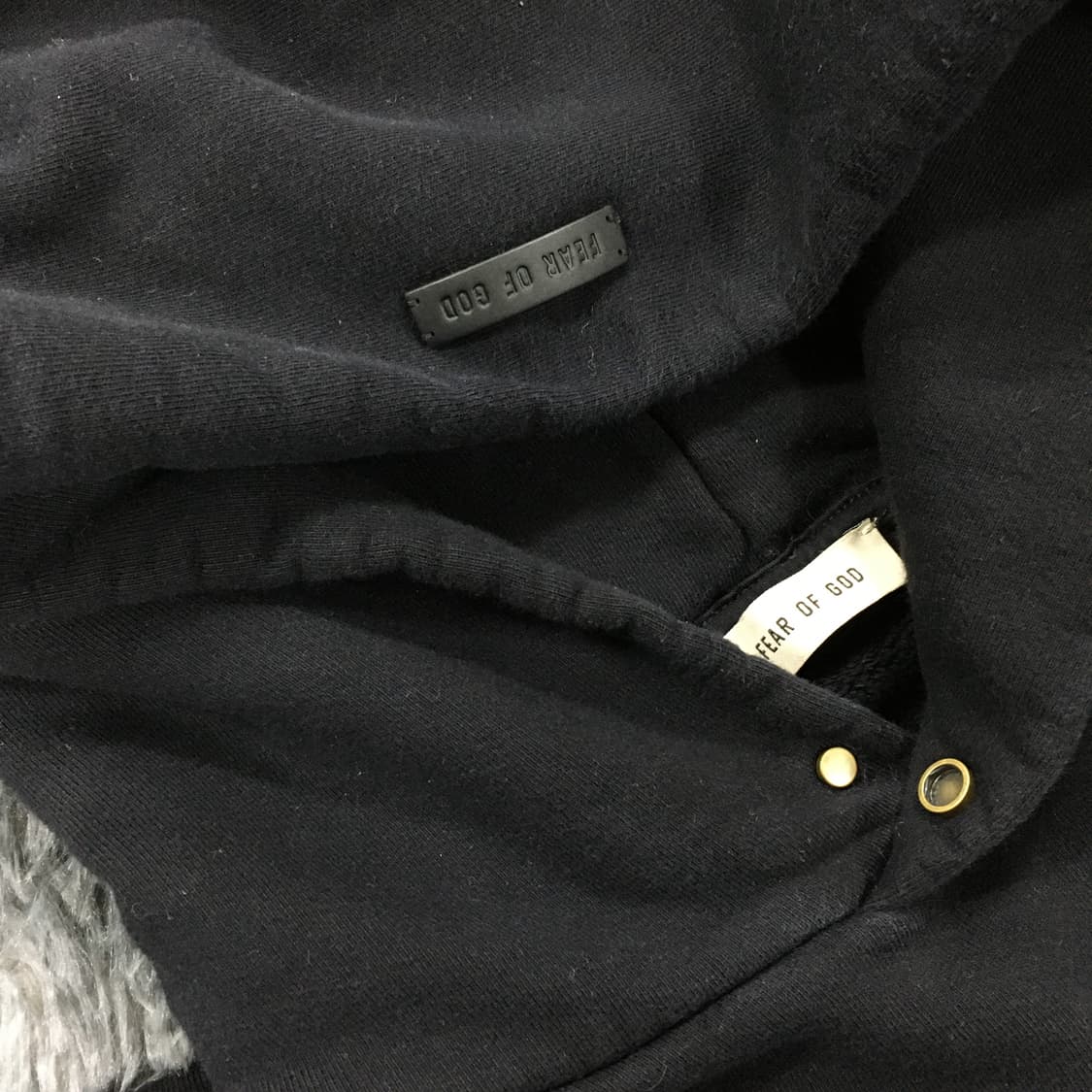 투티/0195 Fear of God 블랙 후드티 기모 상품이미지5