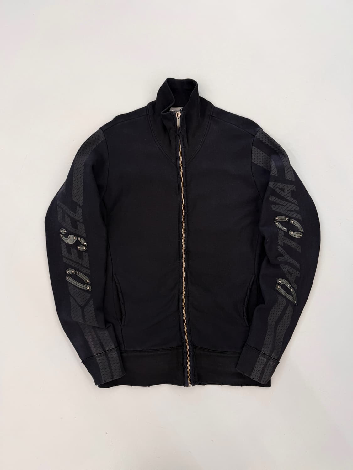 디젤 사이드 리벳 로고 그런지 스웻 집업 자켓 상품이미지2