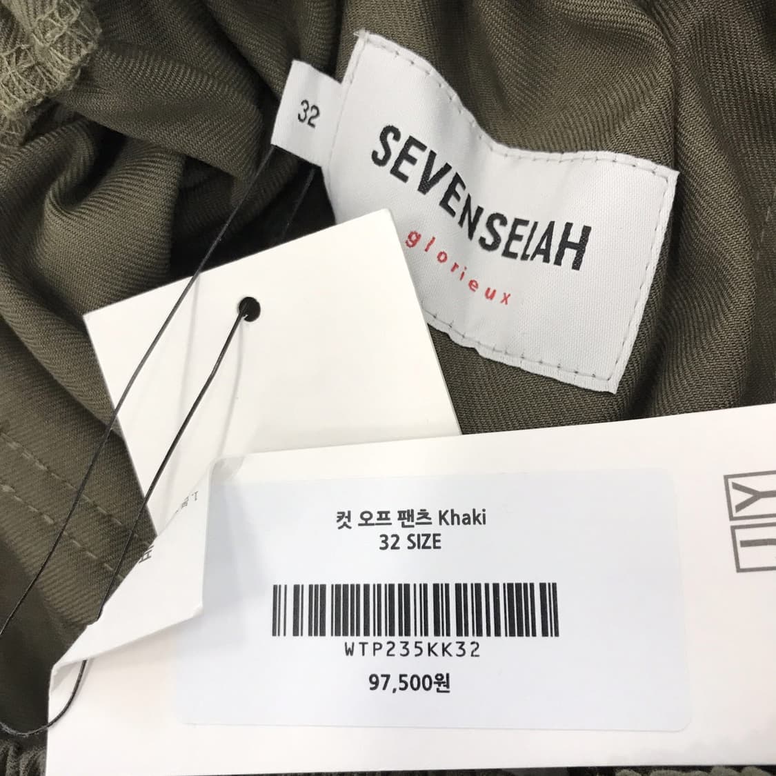 세븐셀라 컷오프 팬츠 새상품 카키 [32인치] 상품이미지4