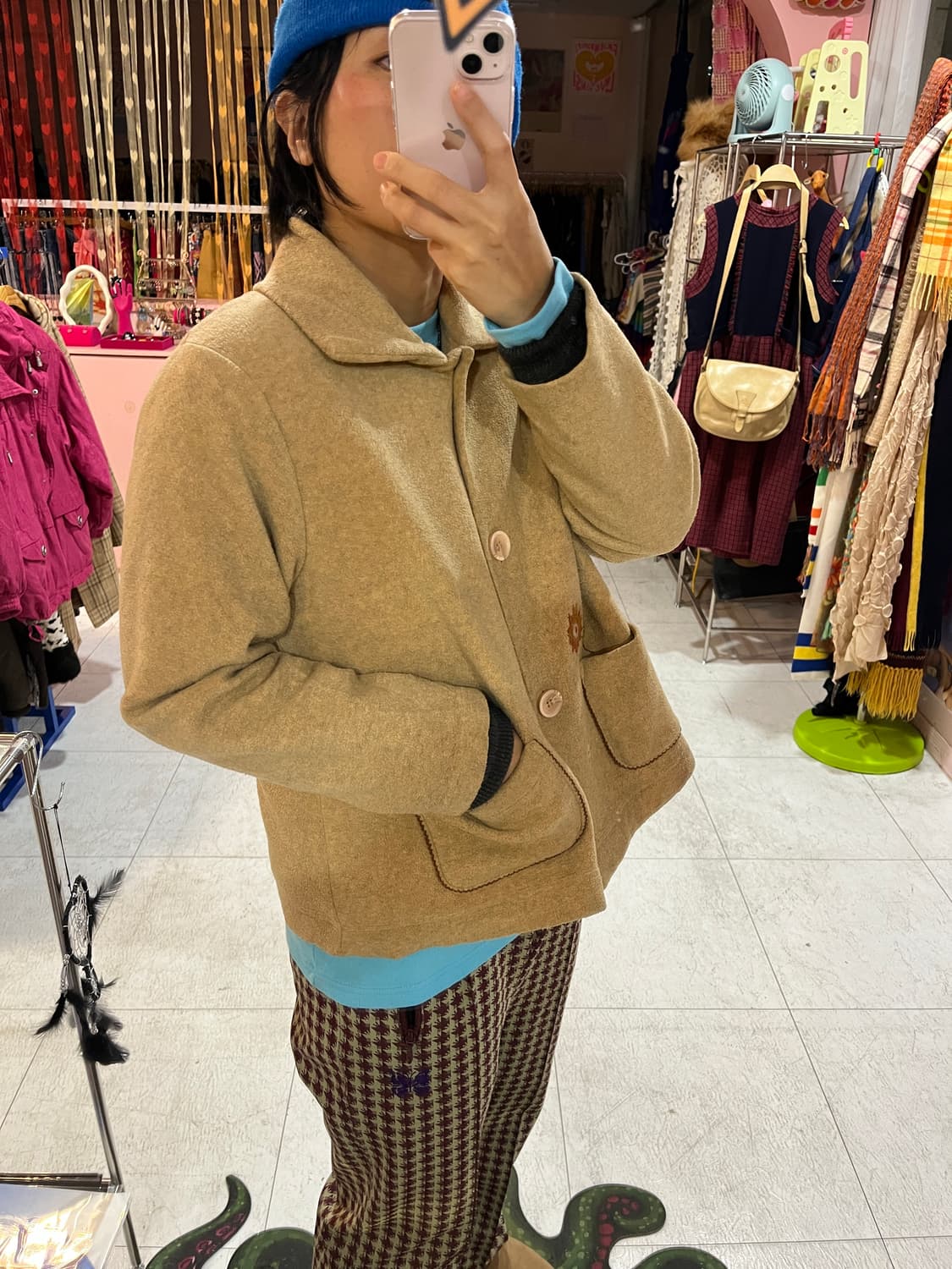 모리걸 자수 디테일 숏코트 상품이미지6