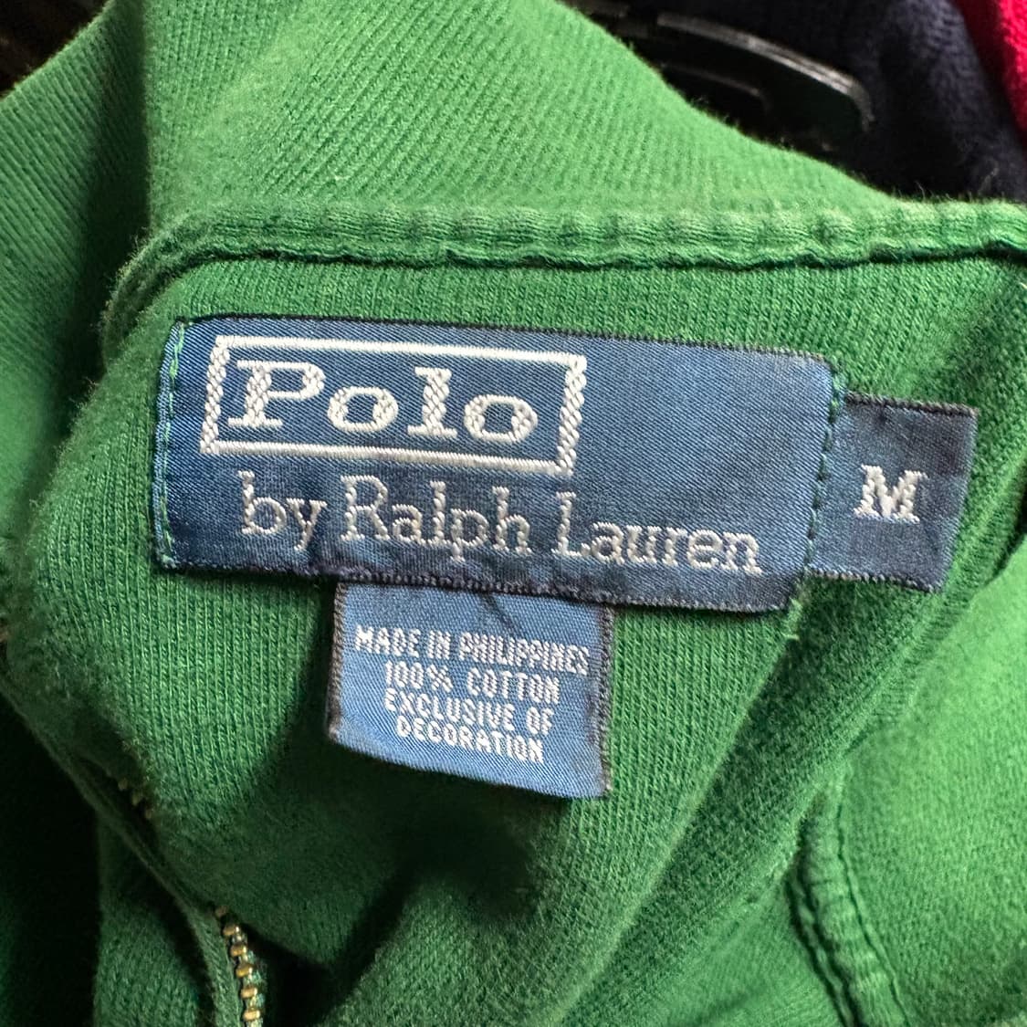 M 폴로랄프로렌 딥그린 반집업 코튼 니트 상품이미지4