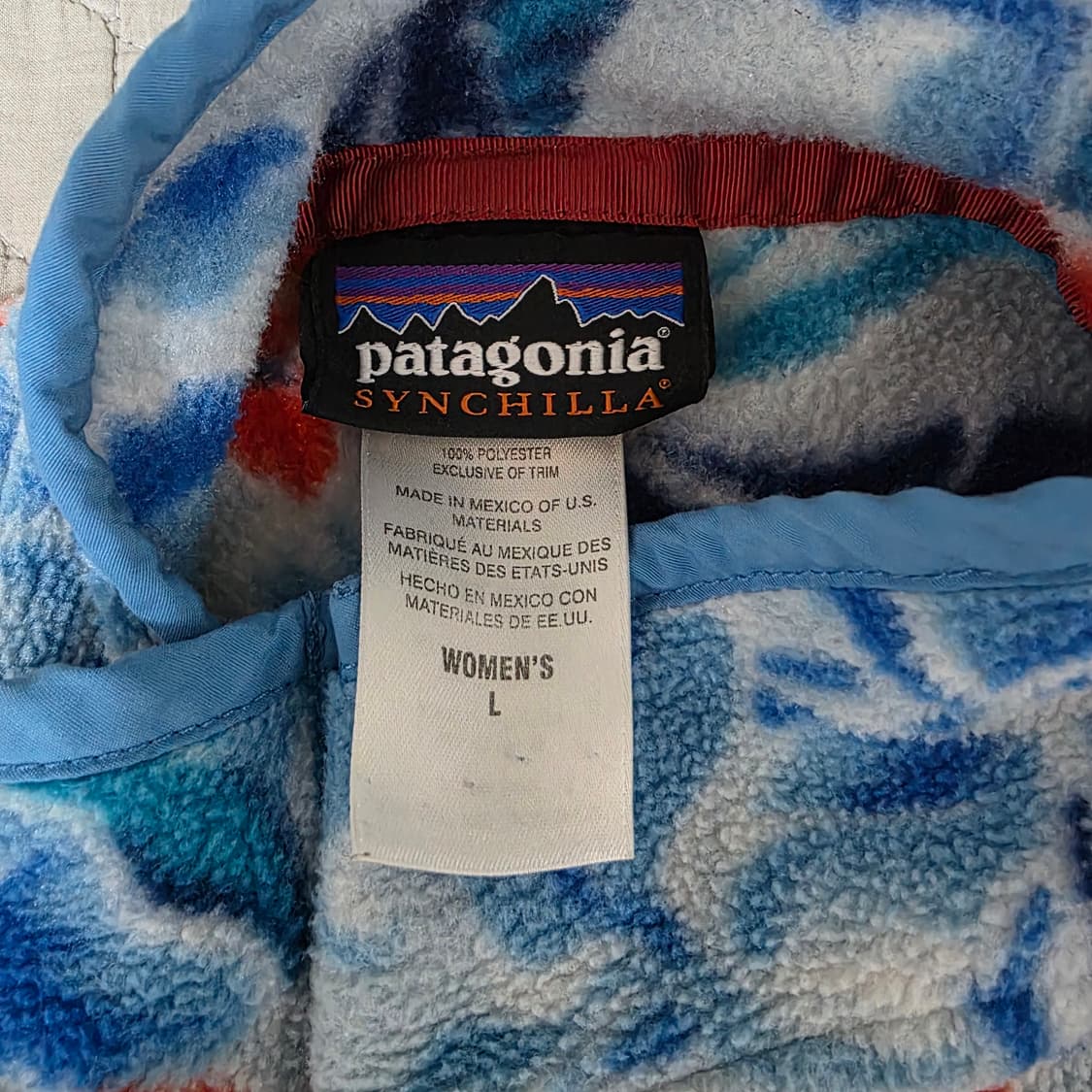 [W/L] 빈티지 파타고니아 신칠라 플리스 스냅 풀오버 플라워 카모 상품이미지5