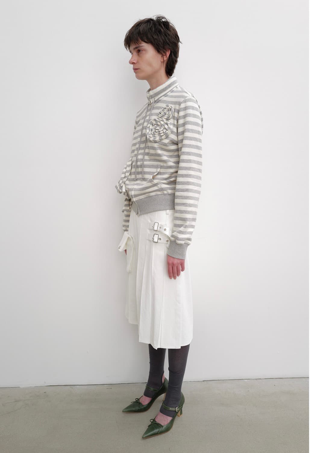 오픈와이와이 OPEN YY 아플리케 집업 그레이 M 상품이미지4