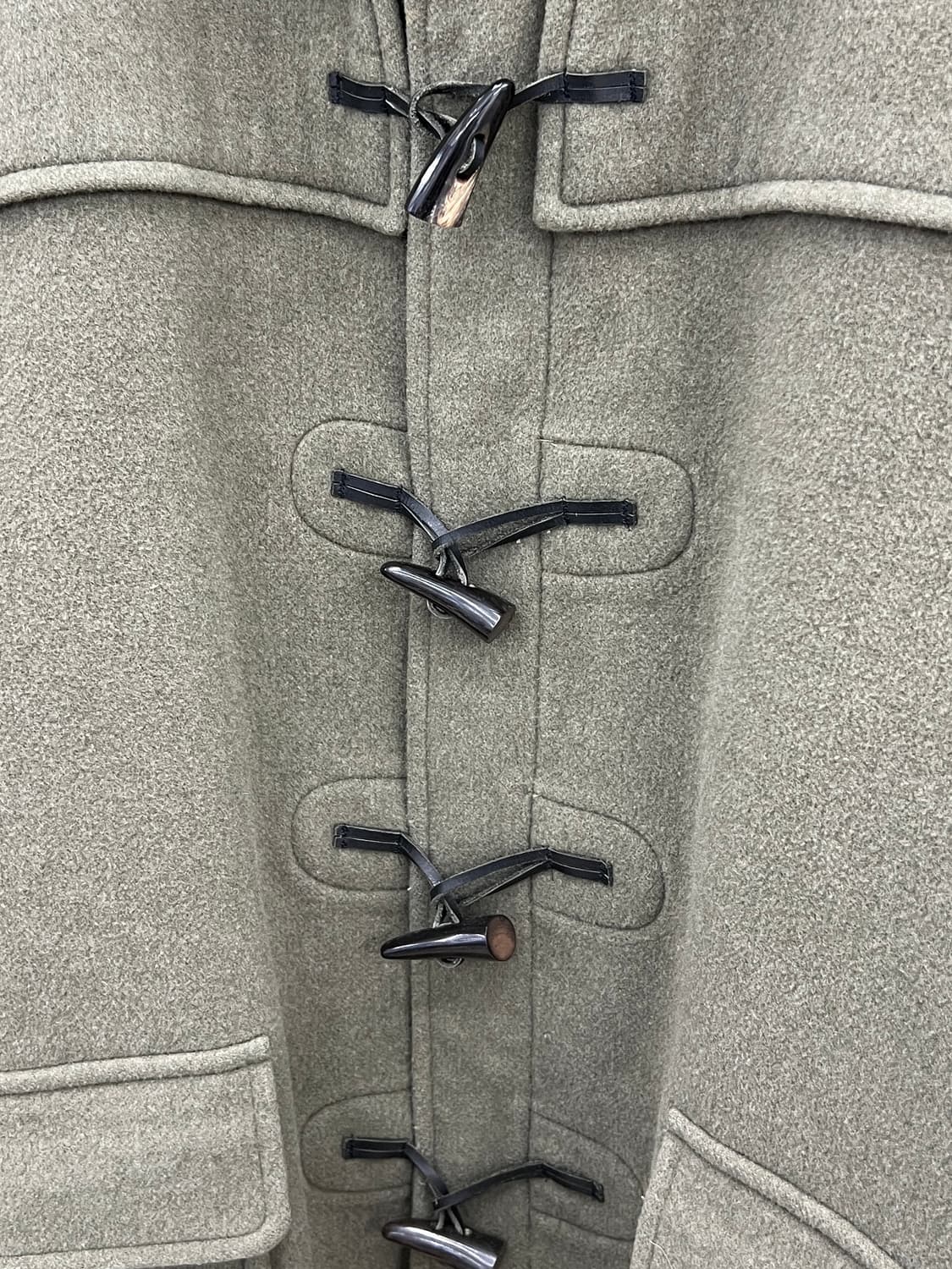 버버리 노바체크 올리브그린 더플 코트 상품이미지3