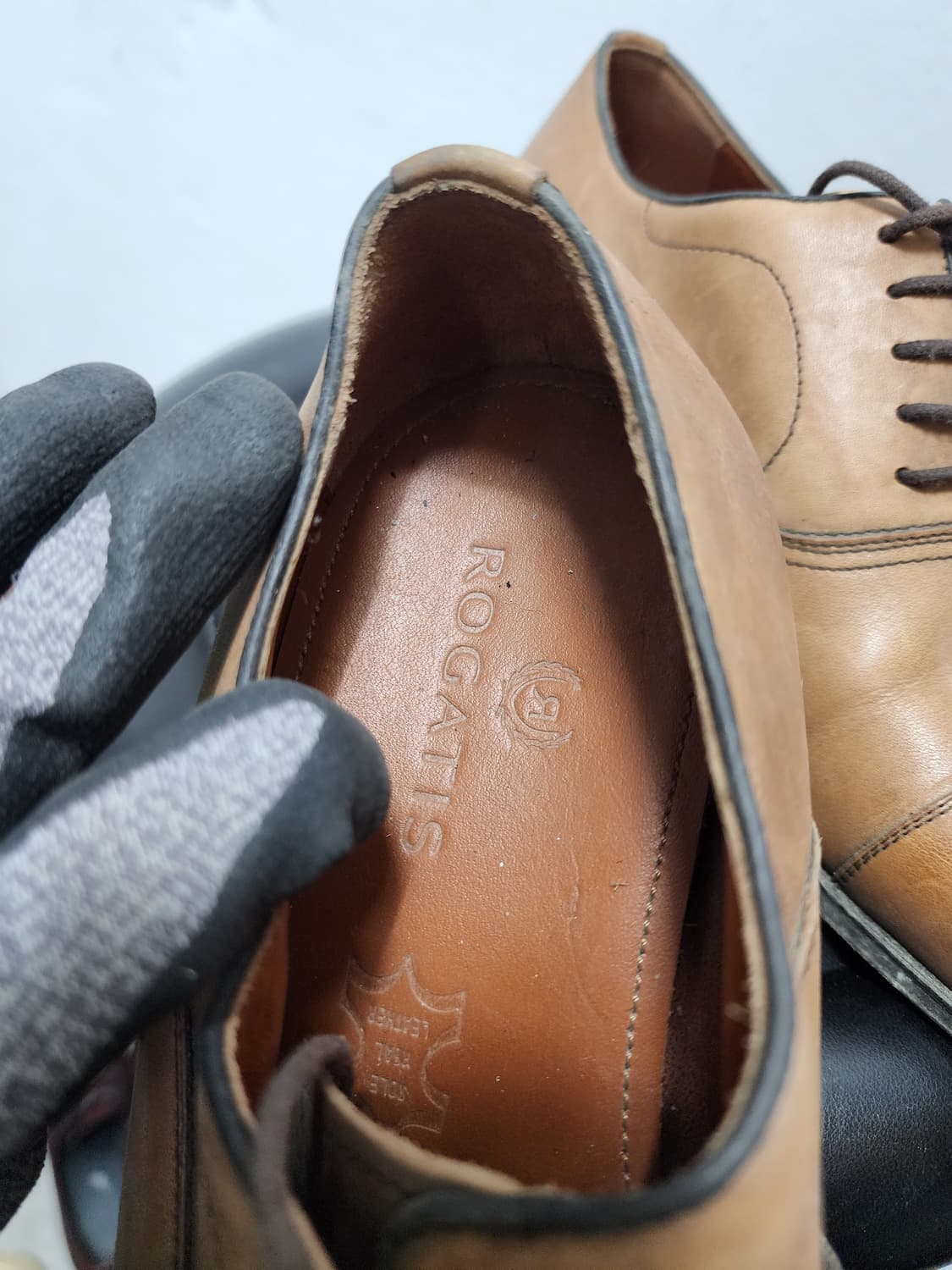 로가디스 브라운 레더 옥스포드 구두 상품이미지6