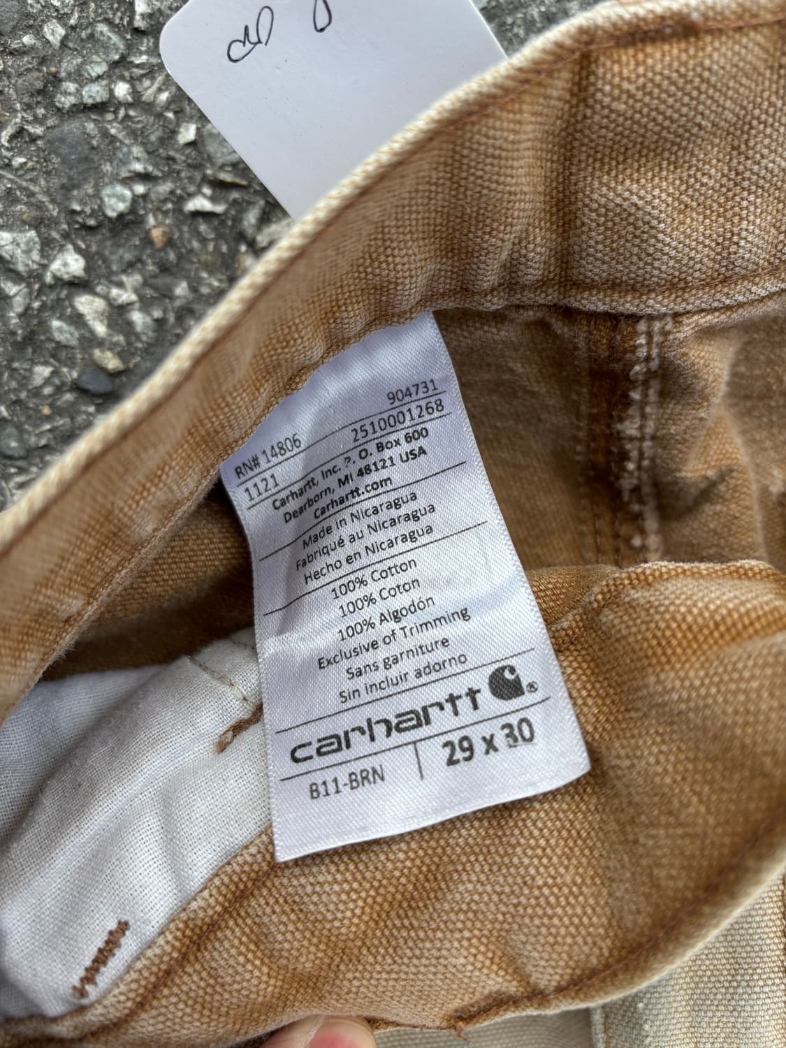 칼하트 하드페이드 싱글니 팬츠 상품이미지8