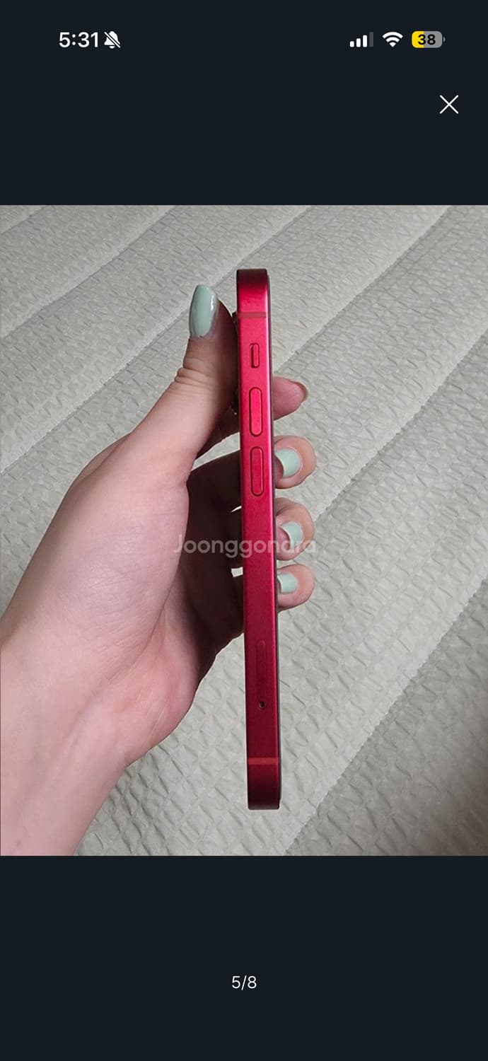 아이폰13미니 프로덕트 레드 순정상태 풀박 풀세트 상품이미지5