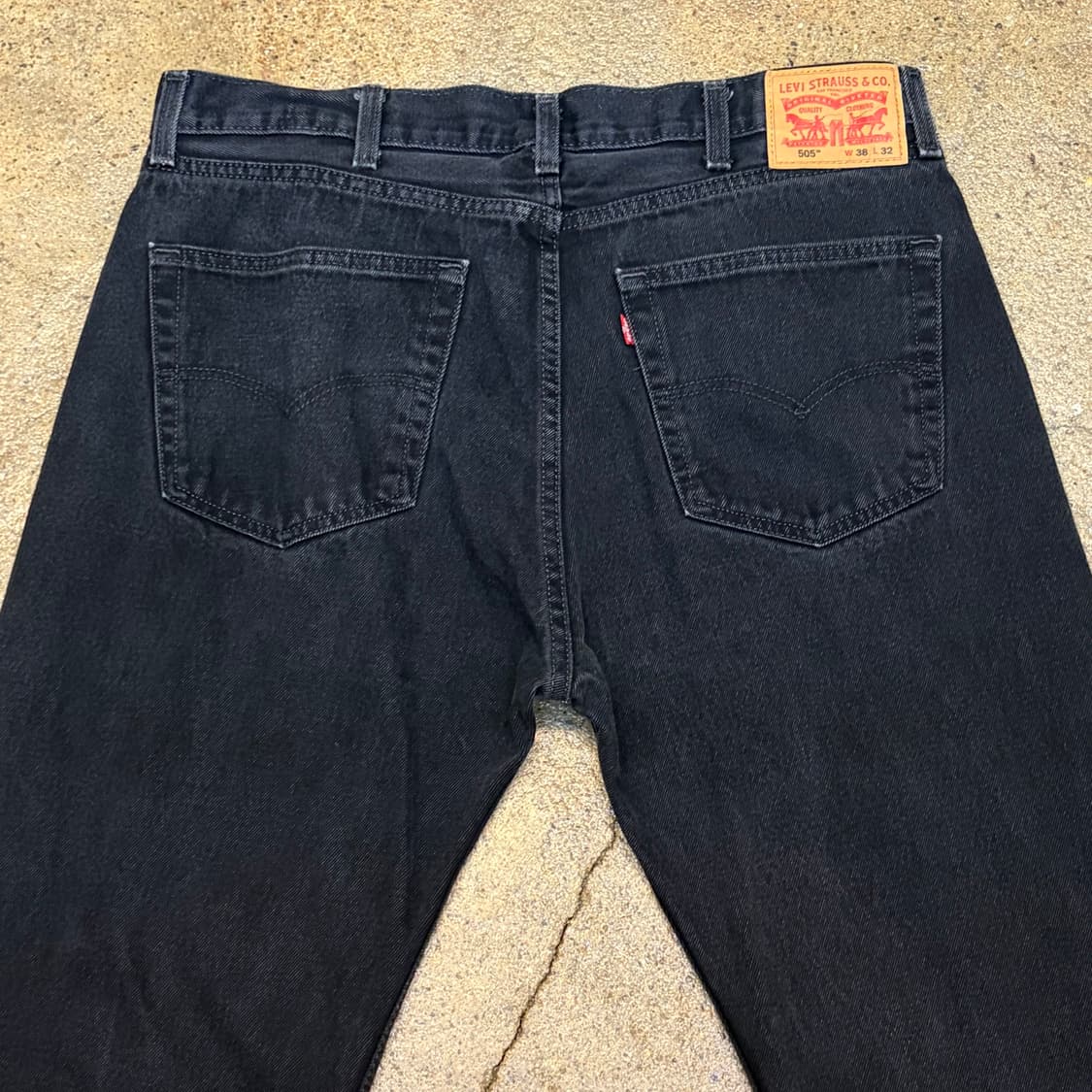 10s 미국 빈티지 리바이스 505 블랙진 청바지 상품이미지5