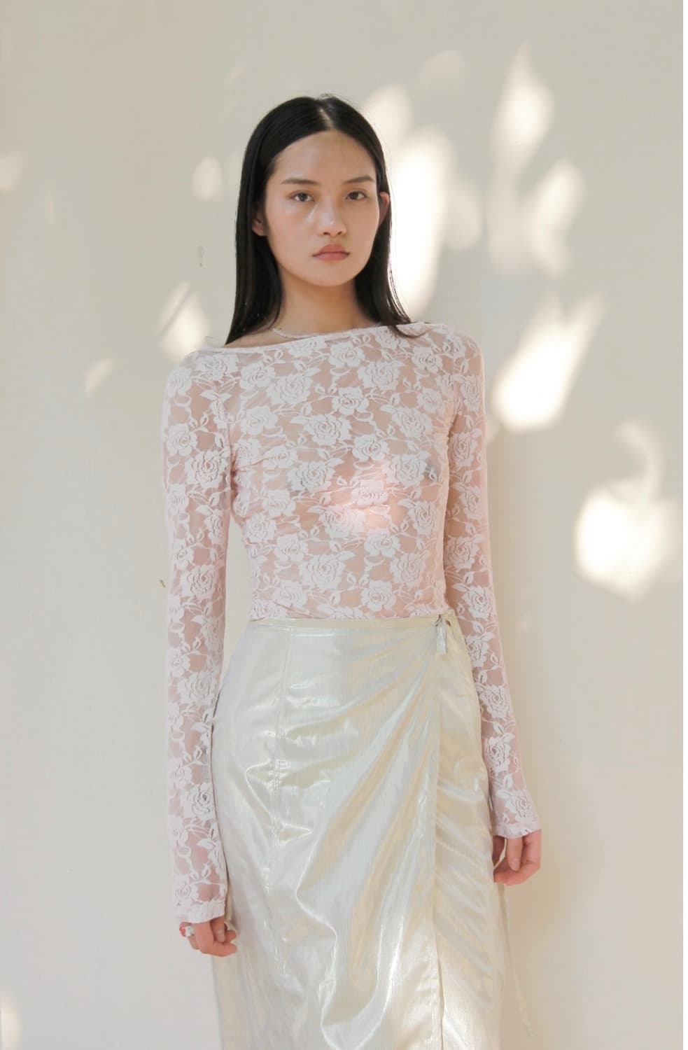 누아누 nuuanu Rugo Long Sleeve_White 씨스루탑 상품이미지3