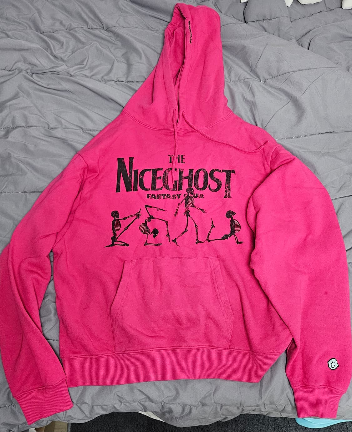 나이스고스트클럽 스켈레톤 핑크 후드 상품이미지4