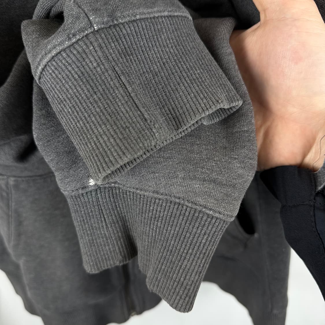 (100) 폴햄 올드스쿨 후드집업 차콜 상품이미지6