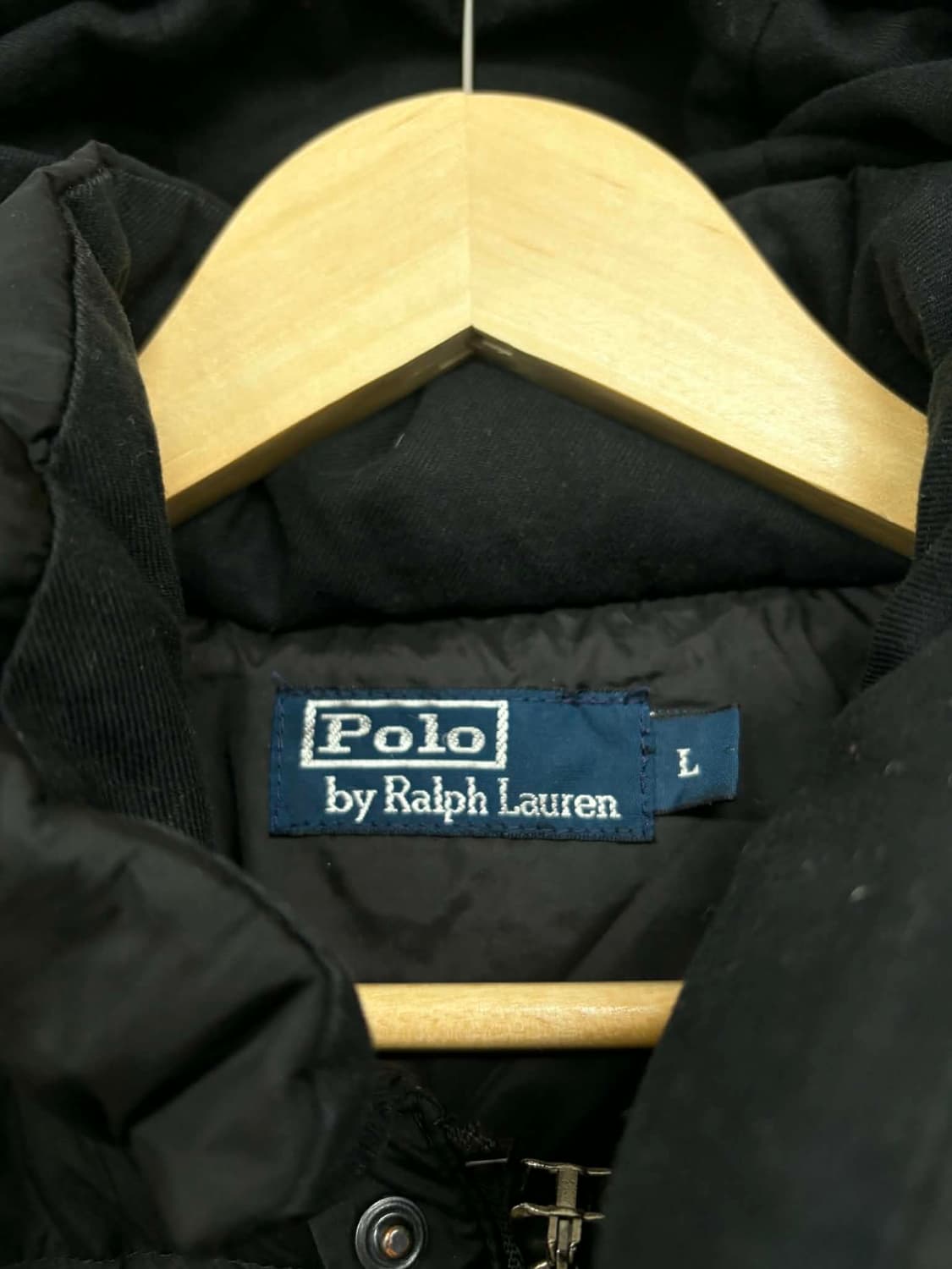 [L] 폴로 랄프로렌 후드 다운 자켓 블랙 푸퍼 패딩 상품이미지3