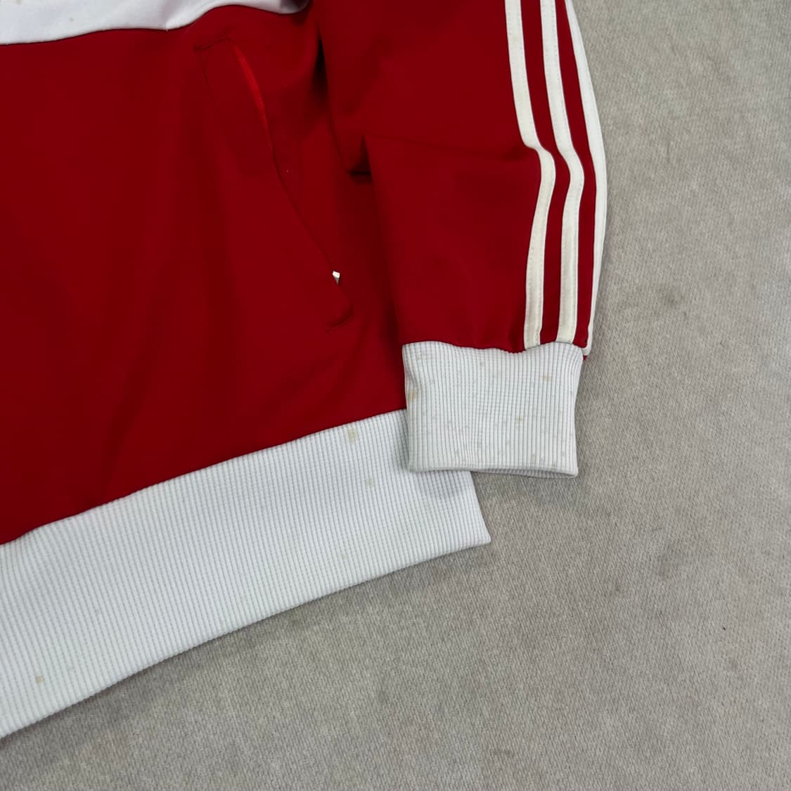 100 90s 아디다스 캐나다 흰빨 트랙탑 져지 상품이미지5