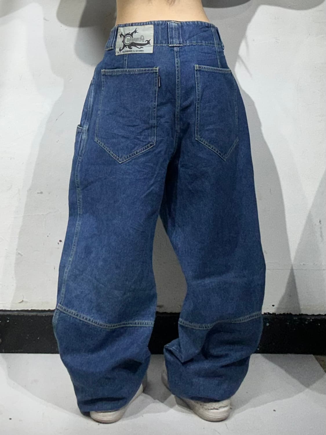 일본 빈티지 중청 쿠닌 와이드 데님 힙합 팬츠 청바지 L 상품이미지3