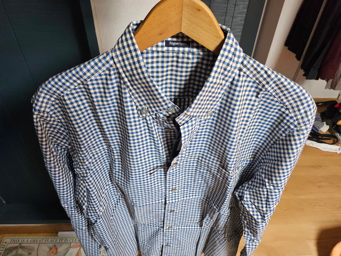 제냐 Zegna Sport 체크 셔츠 XL 상품이미지2
