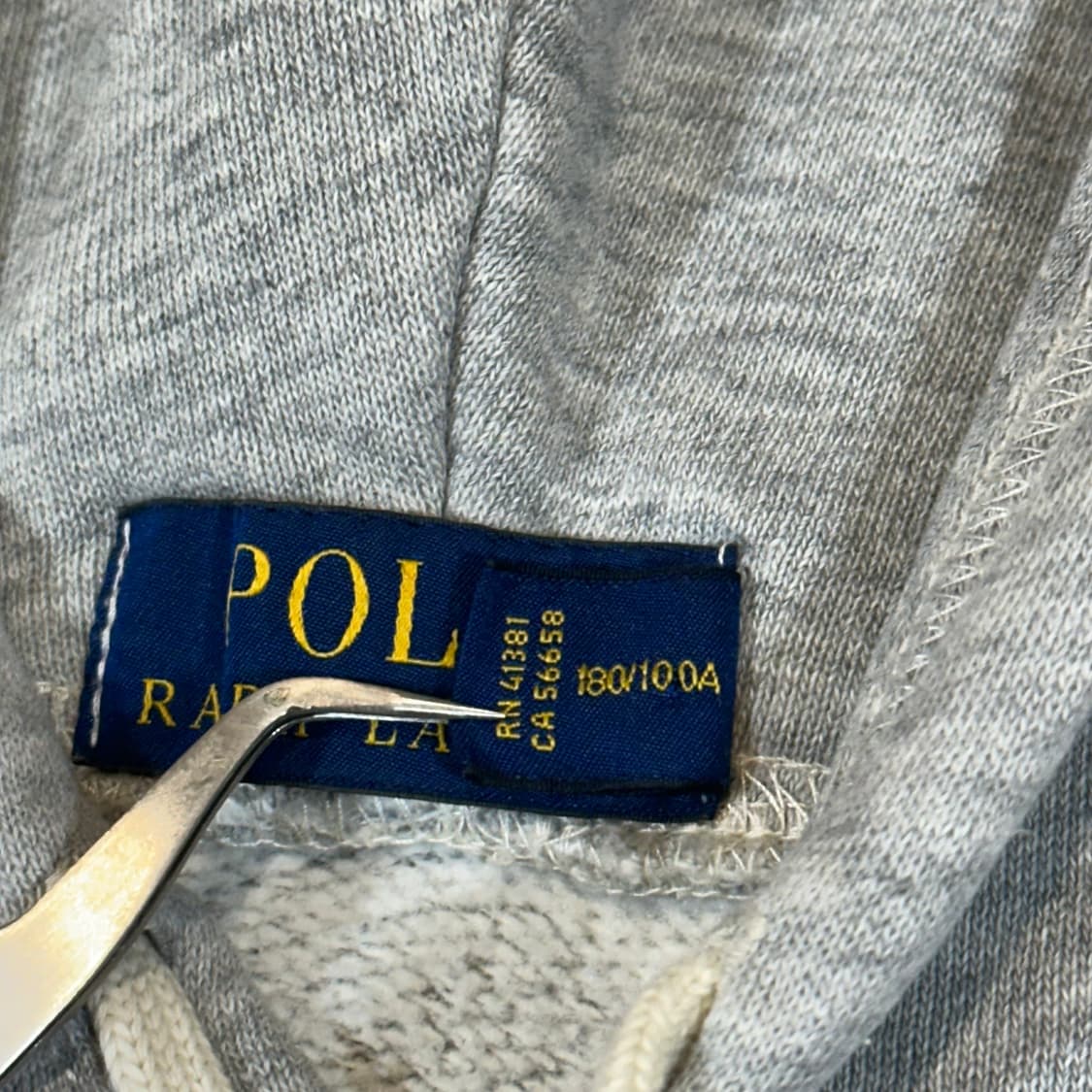 폴로 랄프로렌 아치로고 그레이 후드티 상품이미지3