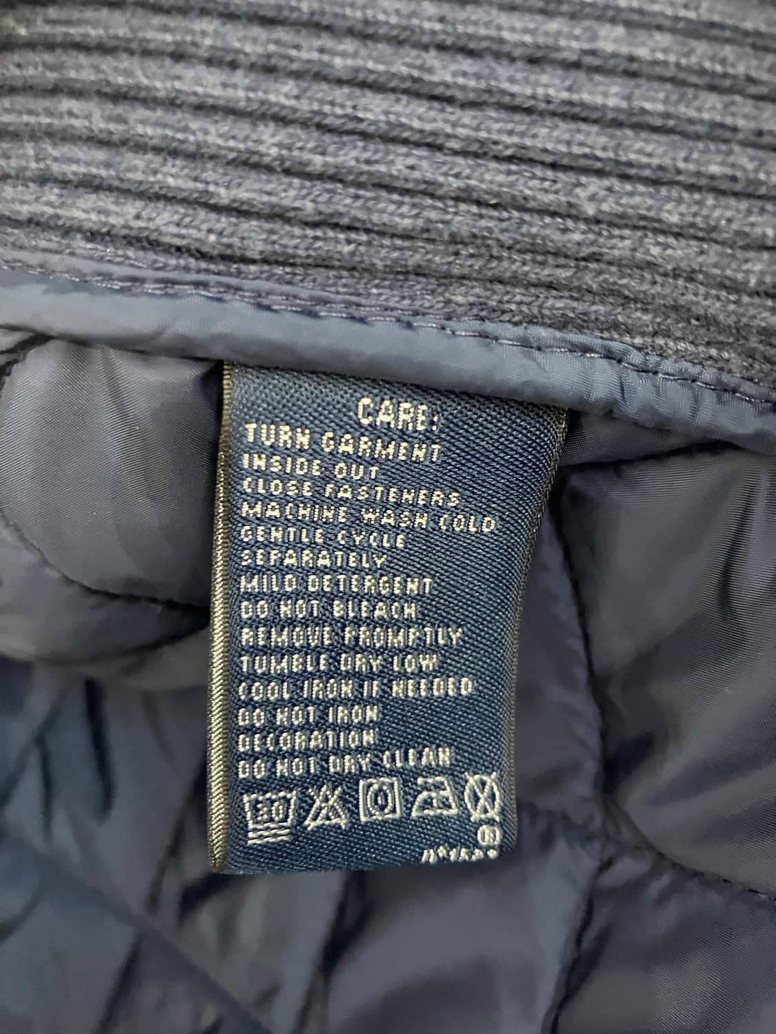 랄프로렌 퀼팅 자켓 네이비 L 상품이미지5