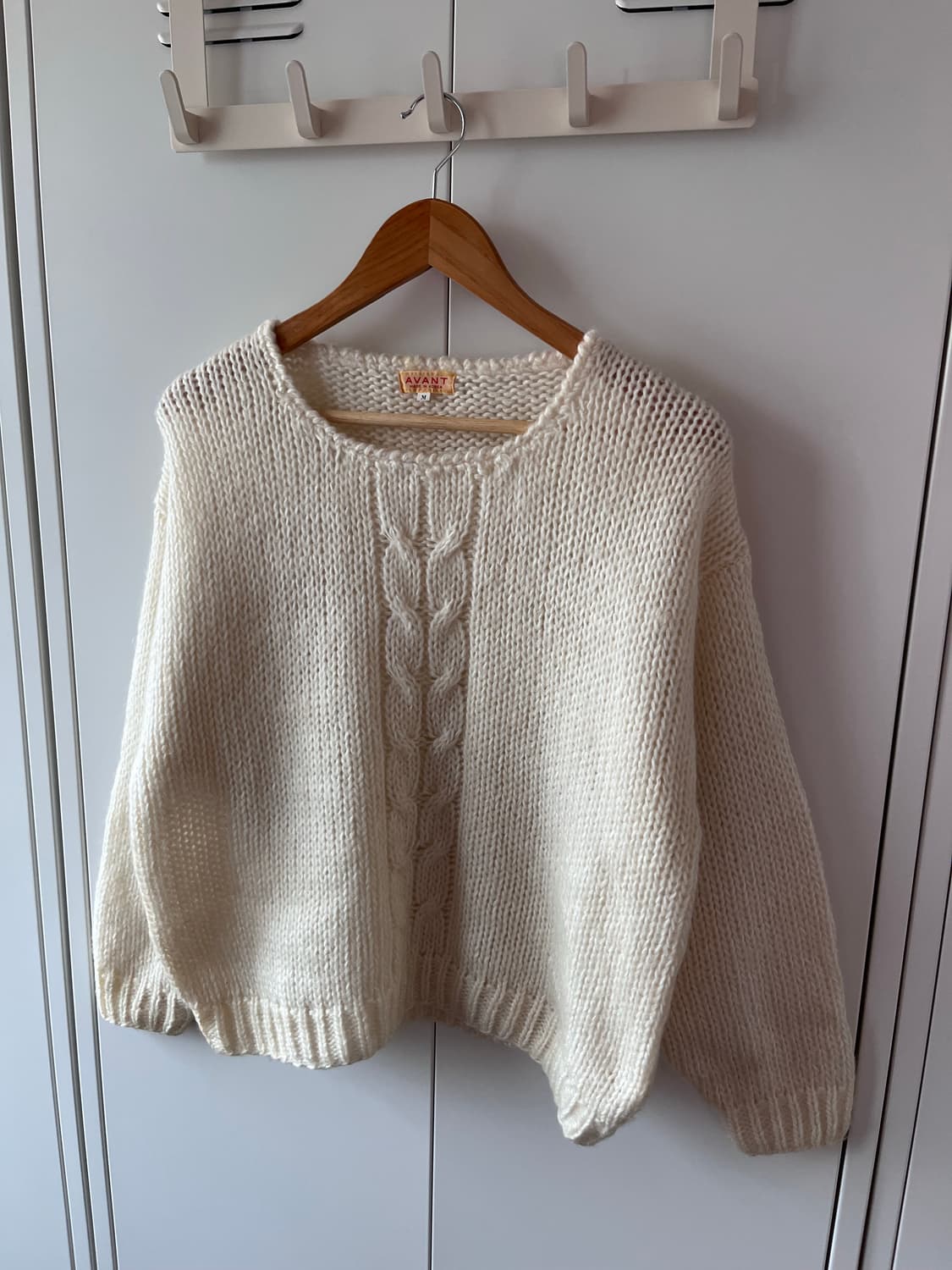 AVANT 아이보리 꽈배기 라운드 니트 상품이미지6