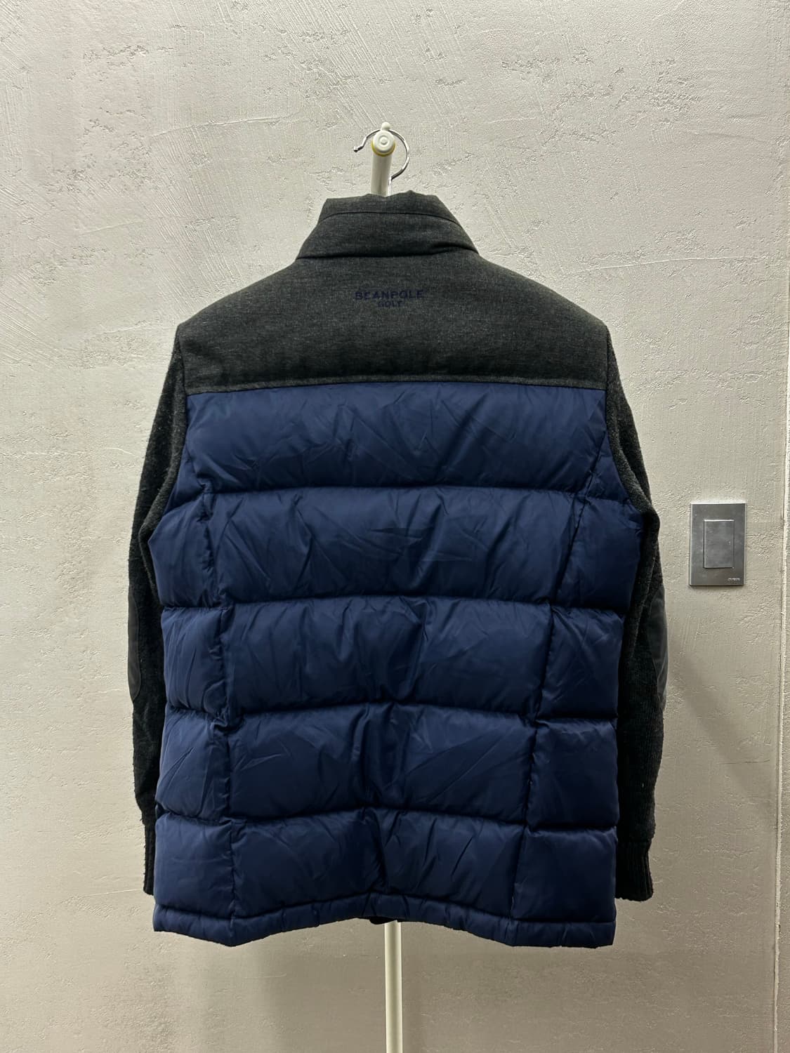 빈폴 골프(BEANPOLE) 네이비/회색 거위털 패딩 자켓 상품이미지3