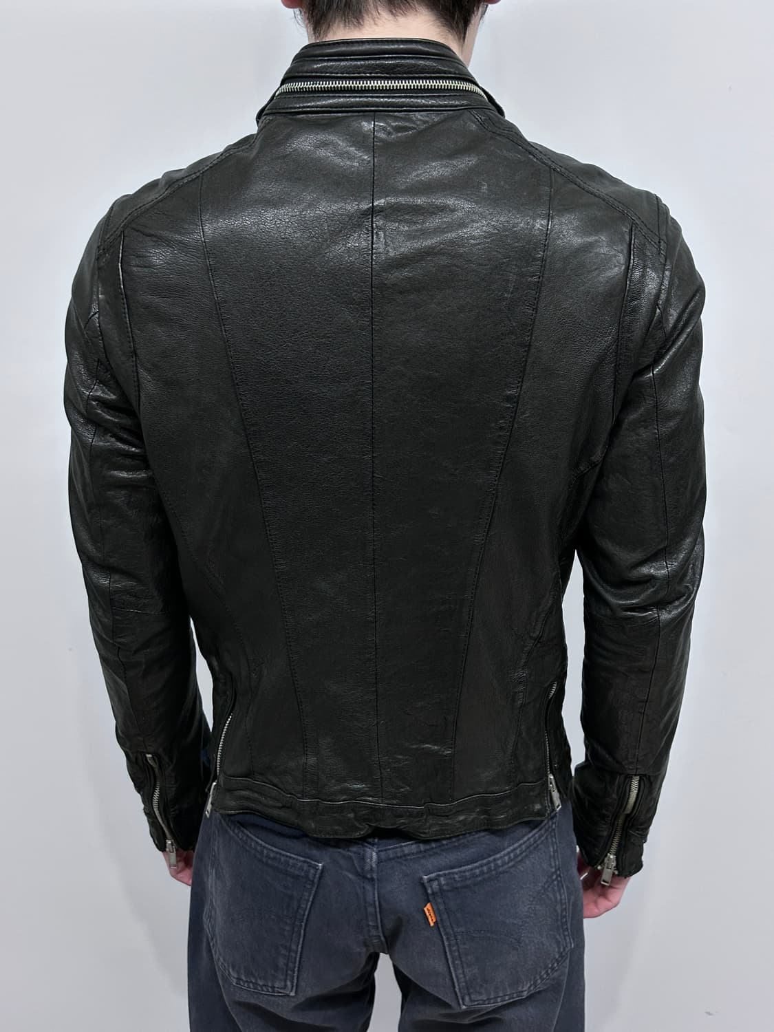 이탈리안 멀티 지퍼 램스킨 자켓 상품이미지3