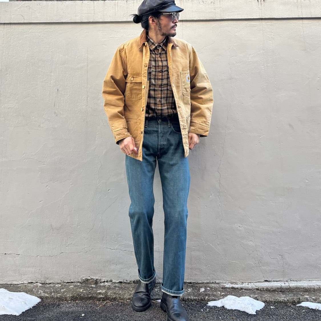 일본 타블로이드 뉴스 셀비지 데님 팬츠 상품이미지3