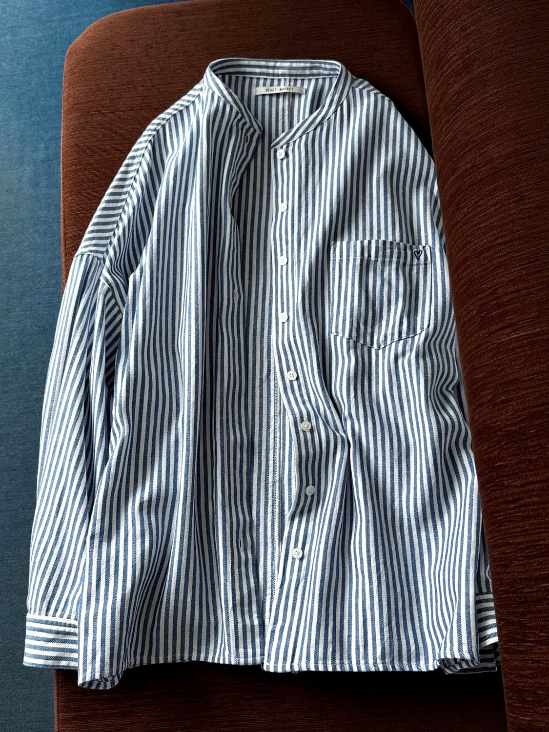 Deisgn stitch cotton loose shirt 상품이미지5