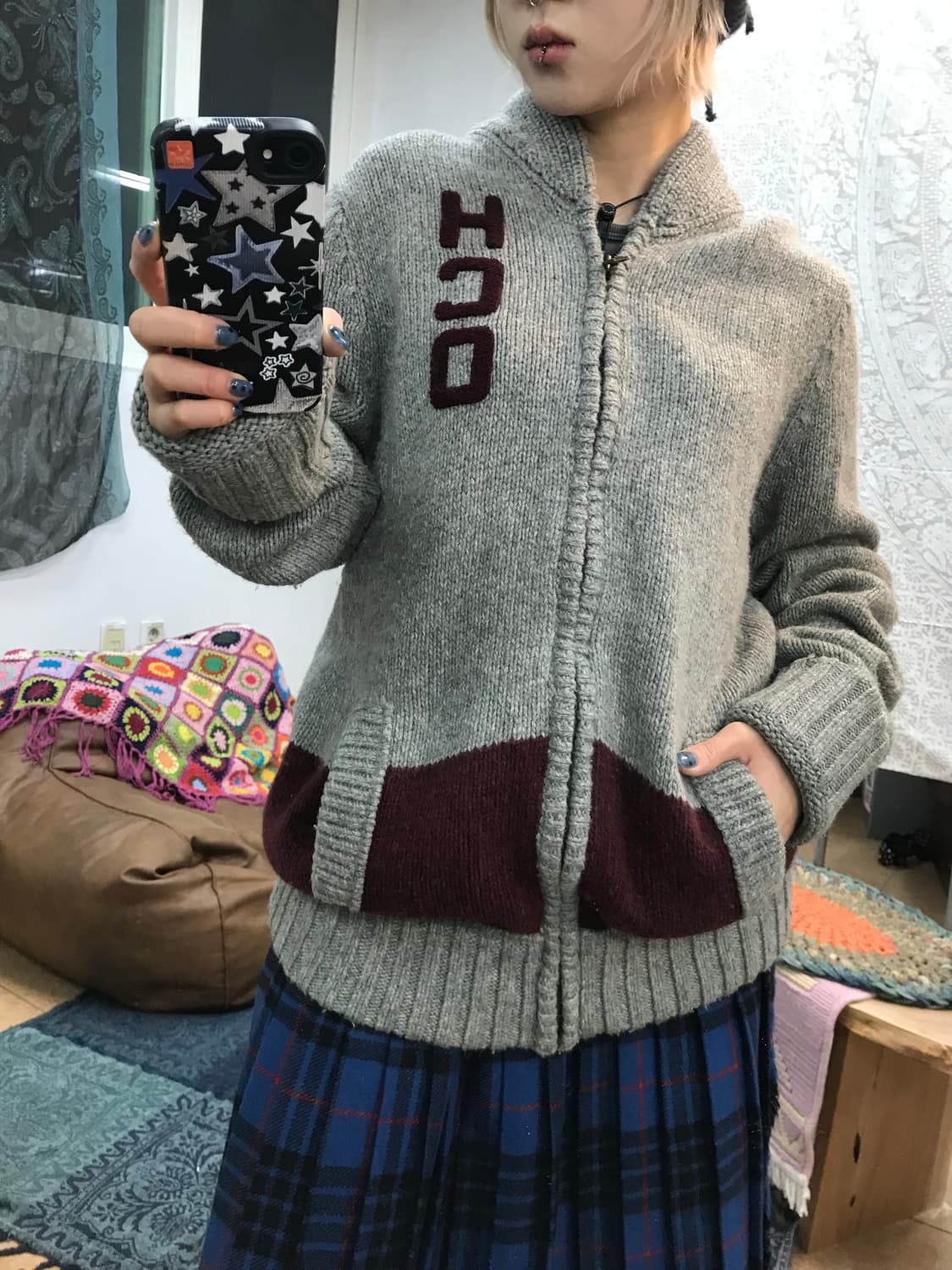 홀리스터 빈티지 숄카라 니트집업 자켓  상품이미지2