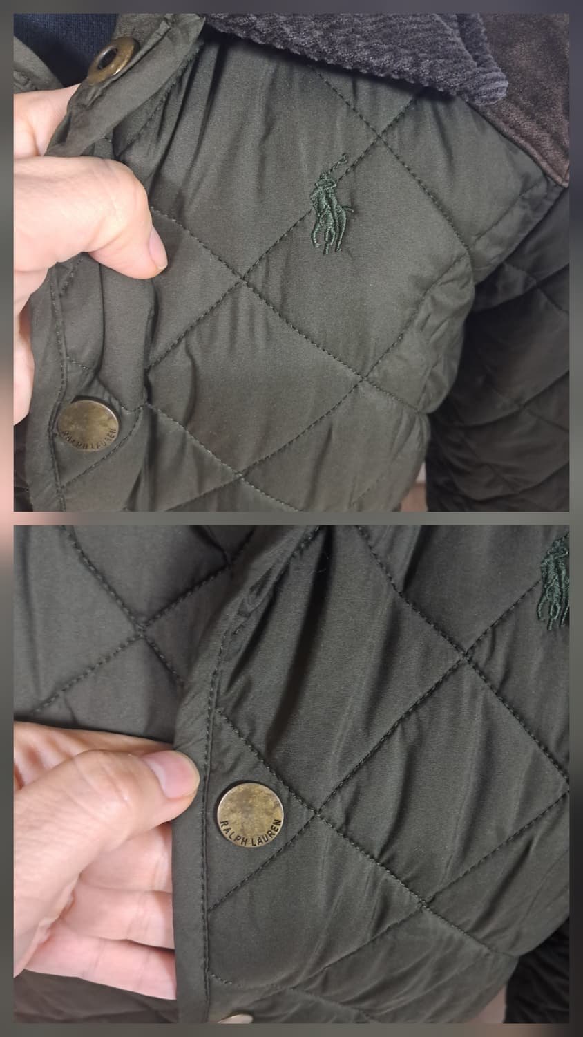폴로랄프로렌 카키 퀼팅 자켓 L (12-14세)44~날씬55 상품이미지8