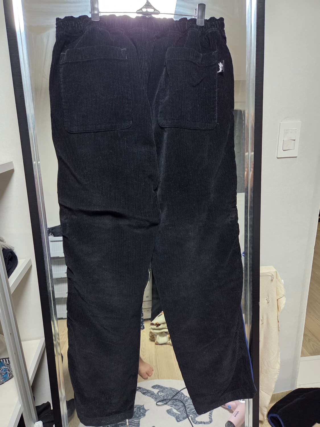 스투시 코듀로이 밴딩 팬츠 블랙 M 상품이미지3