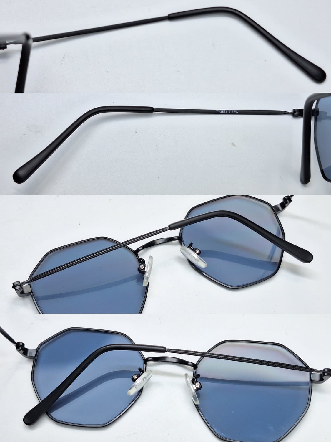 일본 수입 TY3551-1 37% 팔각형 선글라스 겸 안경/빈티지 레트로 상품이미지5