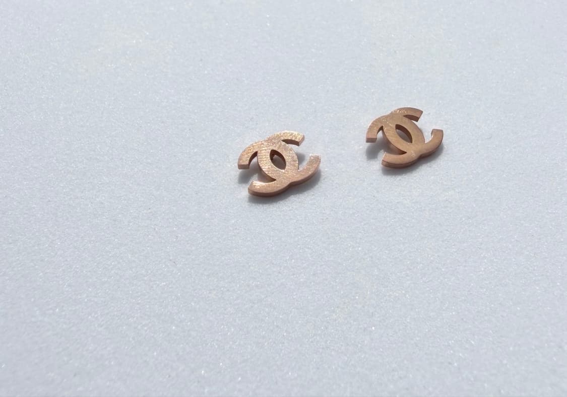 샤넬 심플 로즈골드 이어링 상품이미지8