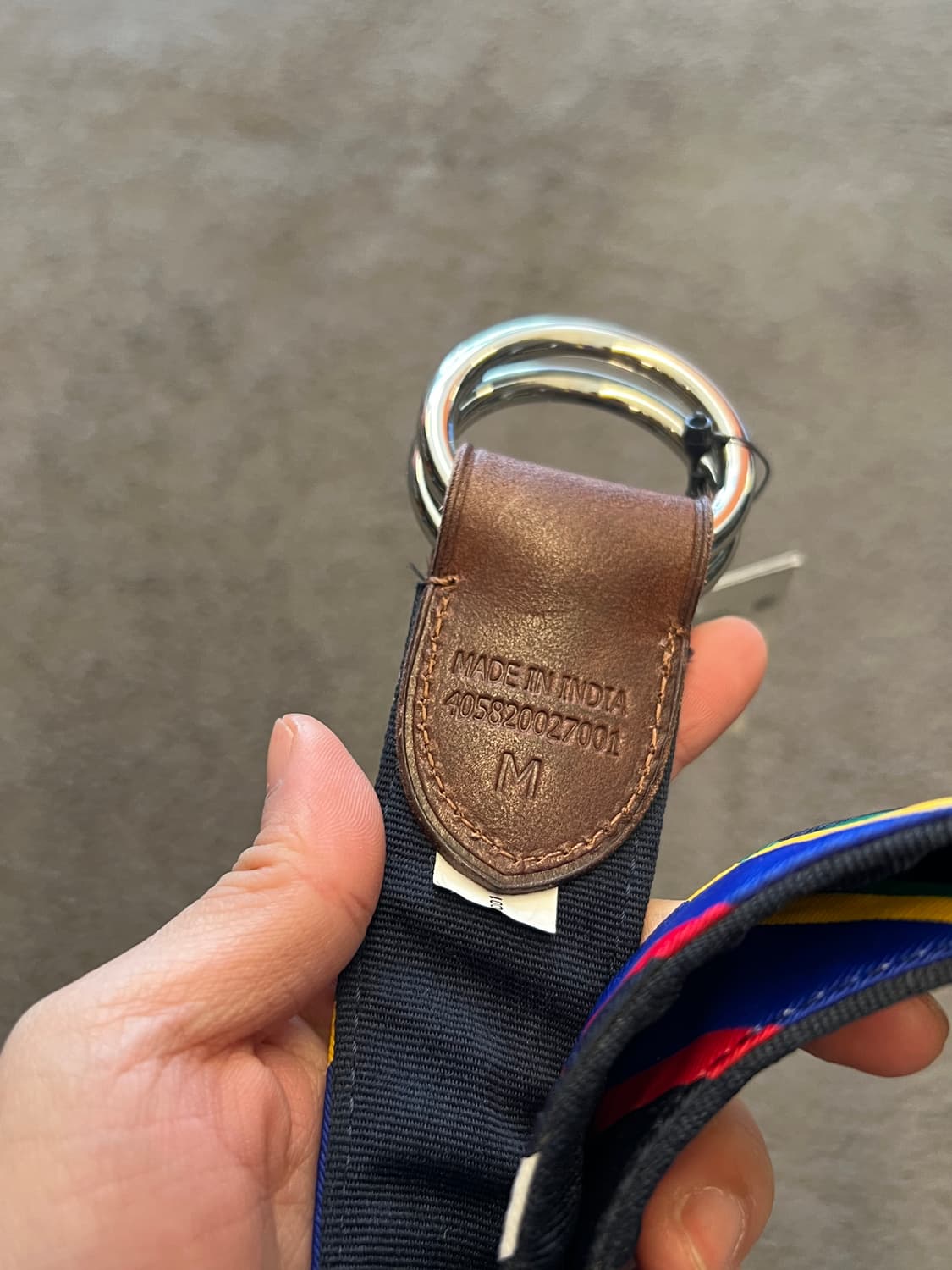 폴로 랄프로렌 스트라이프 캔버스 D링 벨트 새상품 처분  상품이미지2