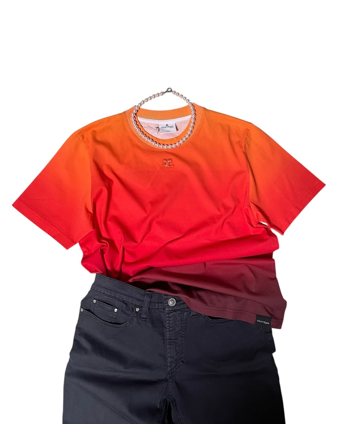(새상품) 꾸레쥬 courreges paris 반팔티 L(남녀공용) 상품이미지1