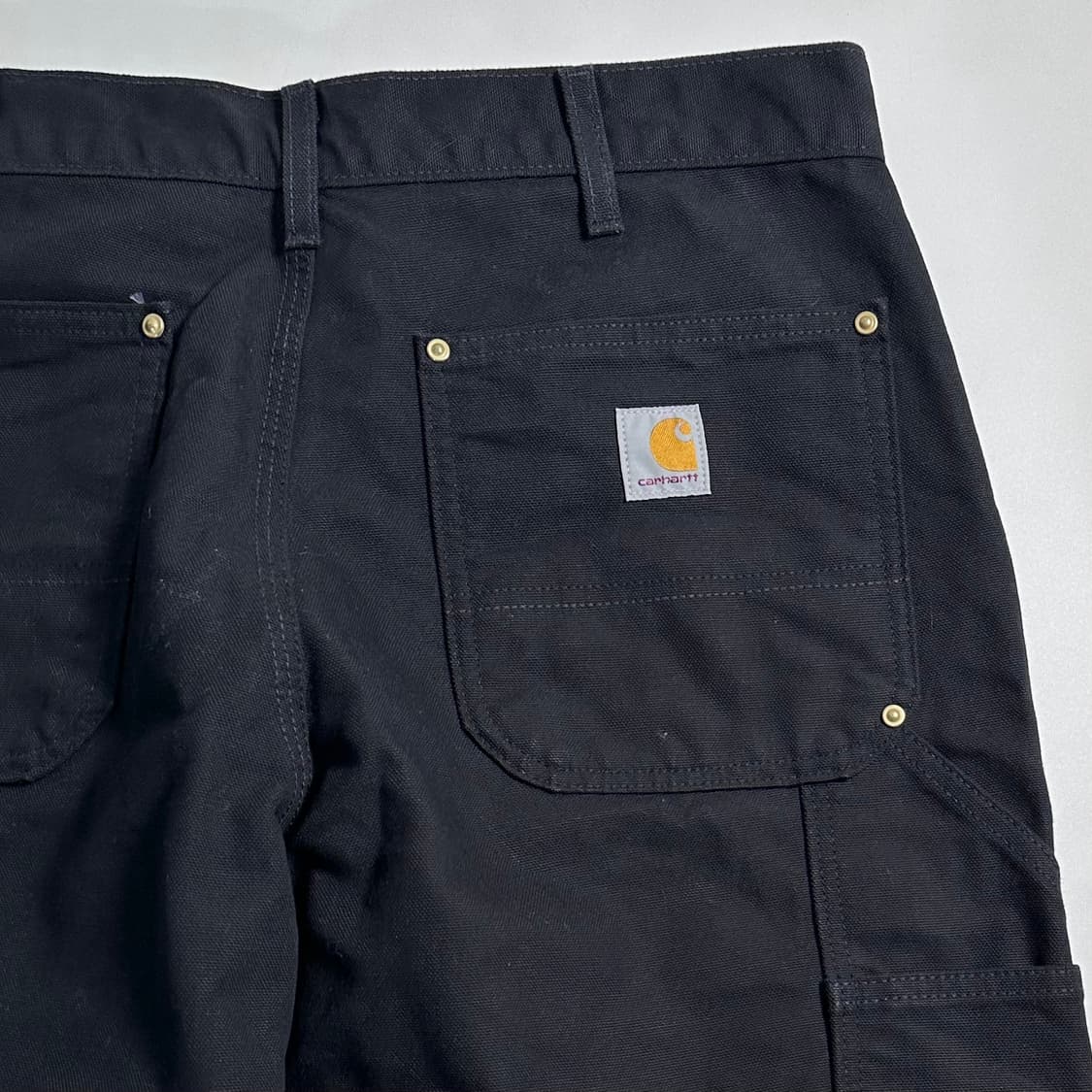 칼하트 b01 블랙 캔버스 더블니 팬츠  상품이미지6