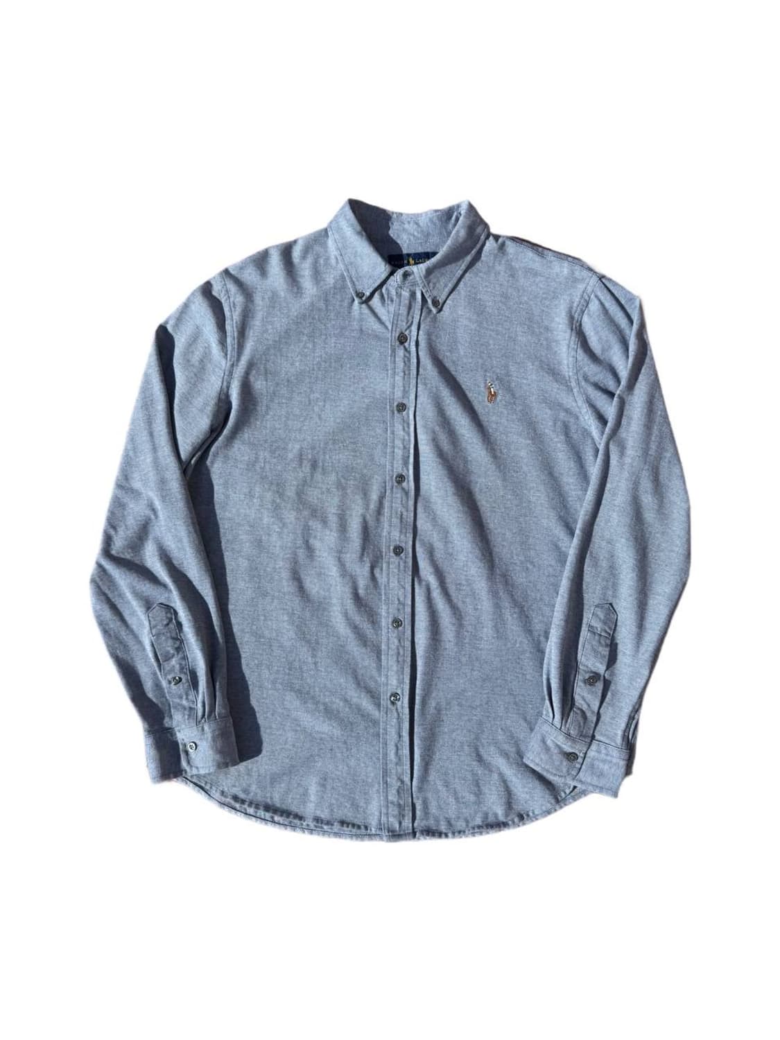 PRL button down cotton knit oxford shirt 상품이미지1