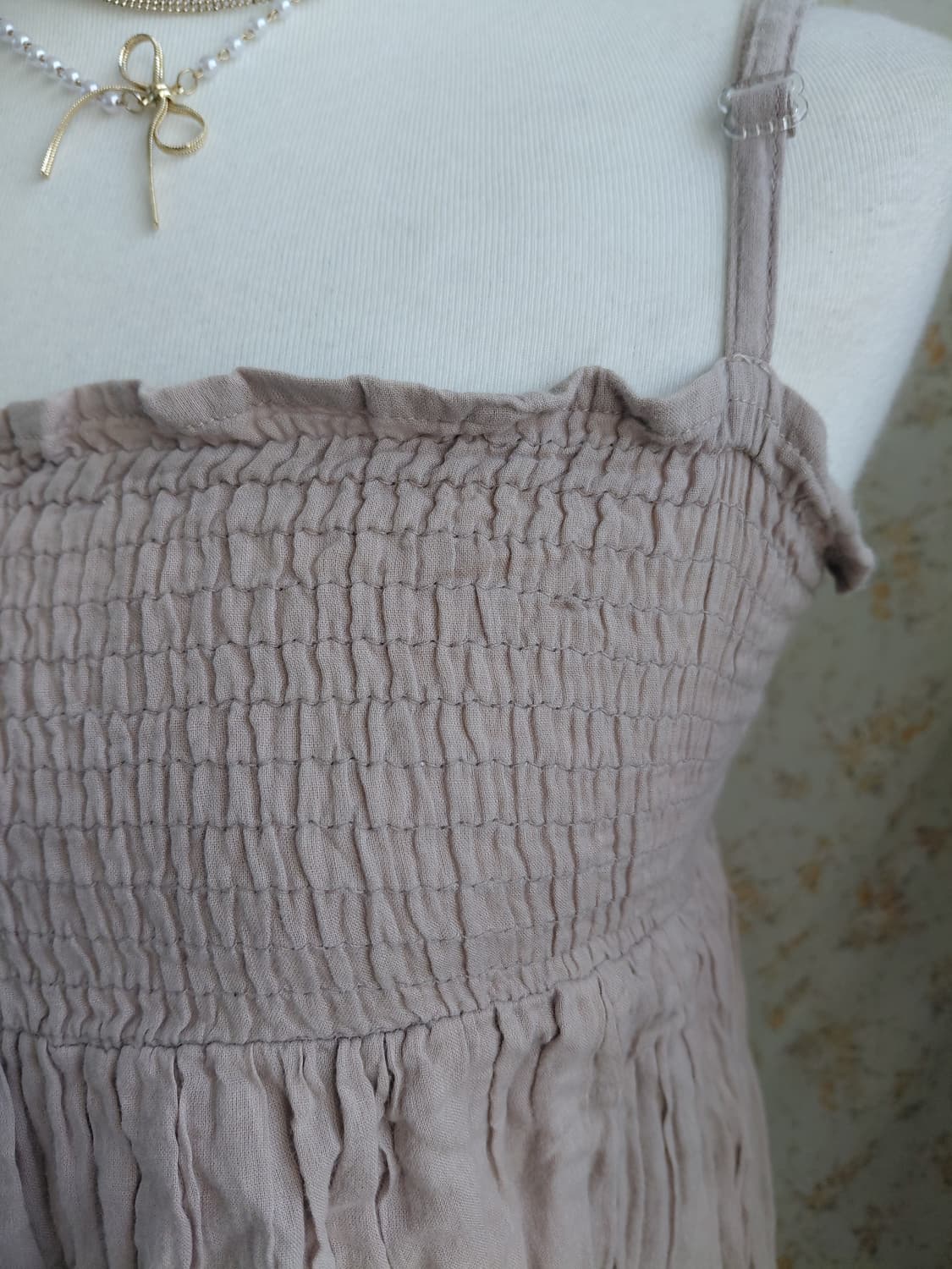 [일본빈티지] 빈티지 스모크 끈 롱 원피스 상품이미지3