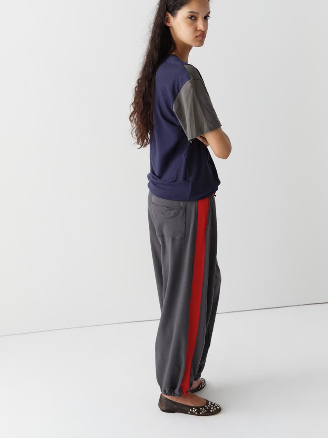 [XS,S]기마구아스 Emmanuelle 스웨트팬츠/그레이 레드 상품이미지4