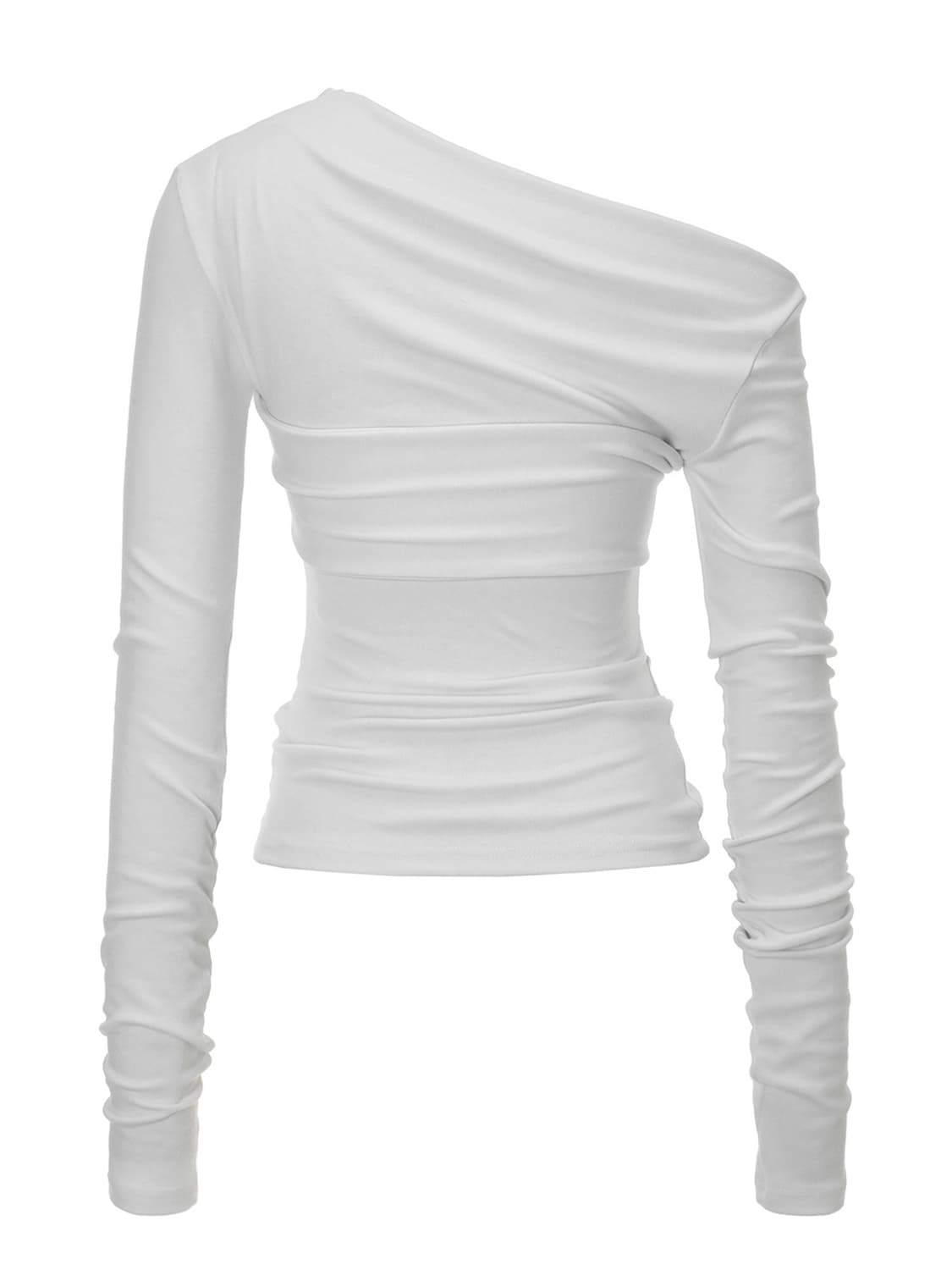 INEGI Drape Flow Tie Long Sleeve (white) 상품이미지2