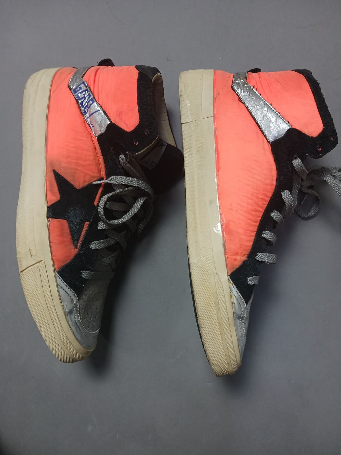 [270] 골든구스 빈티지 2.12 하이탑 스니커즈 네온 오렌지 상품이미지6