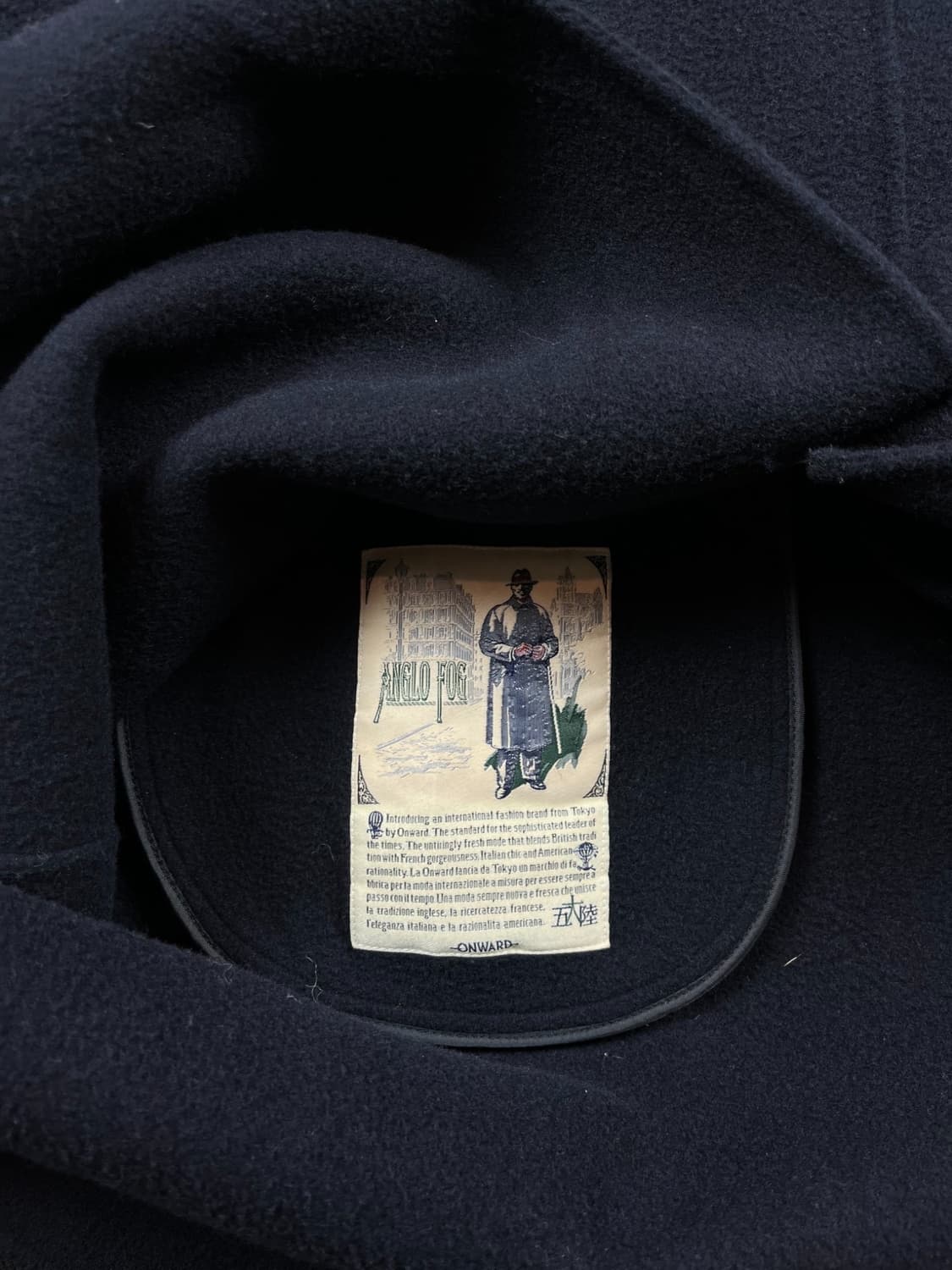 Vintage 네이비 울혼방 발마칸 코트 상품이미지5