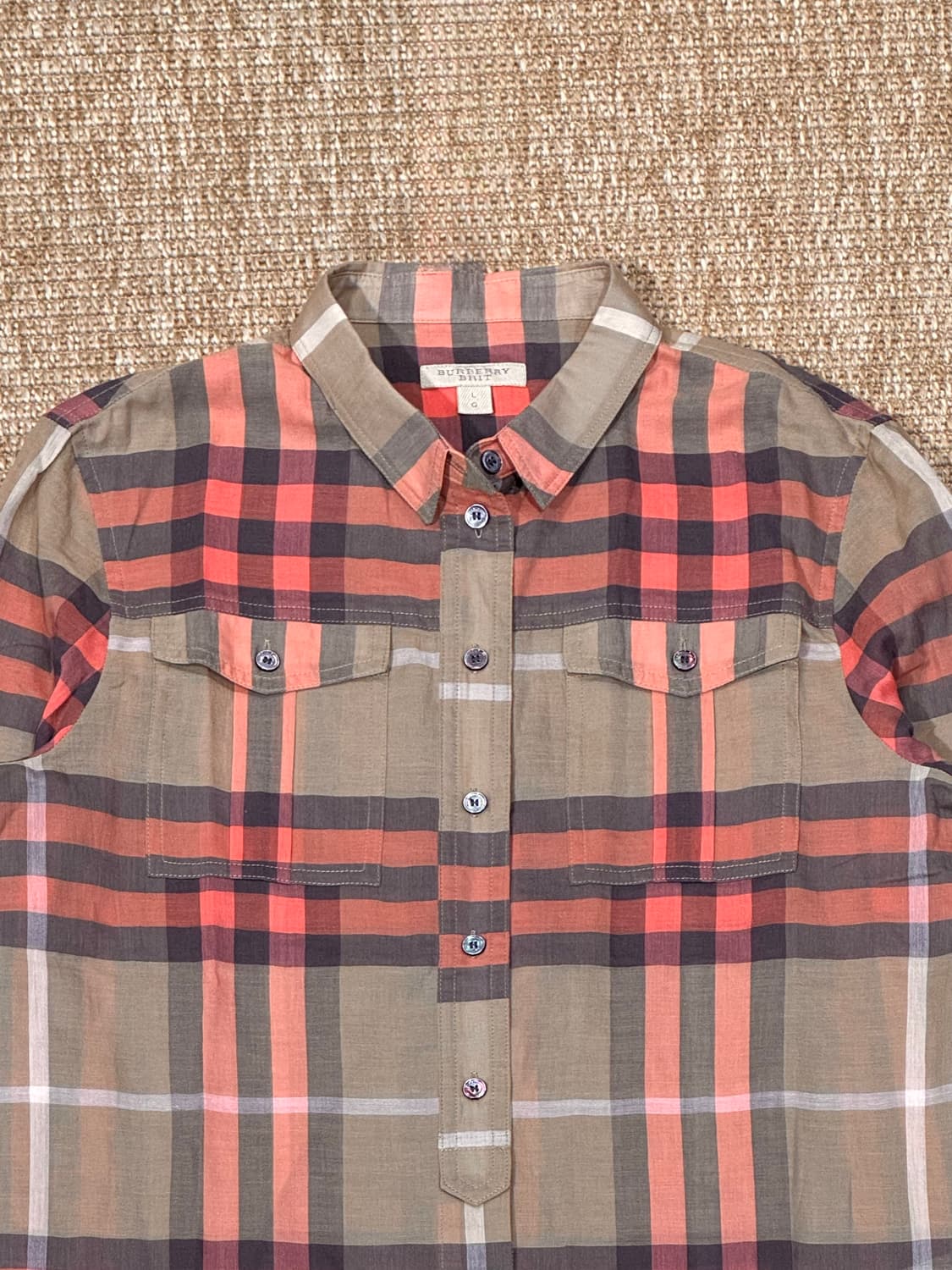 버버리 시스루 체크 남방 상품이미지2