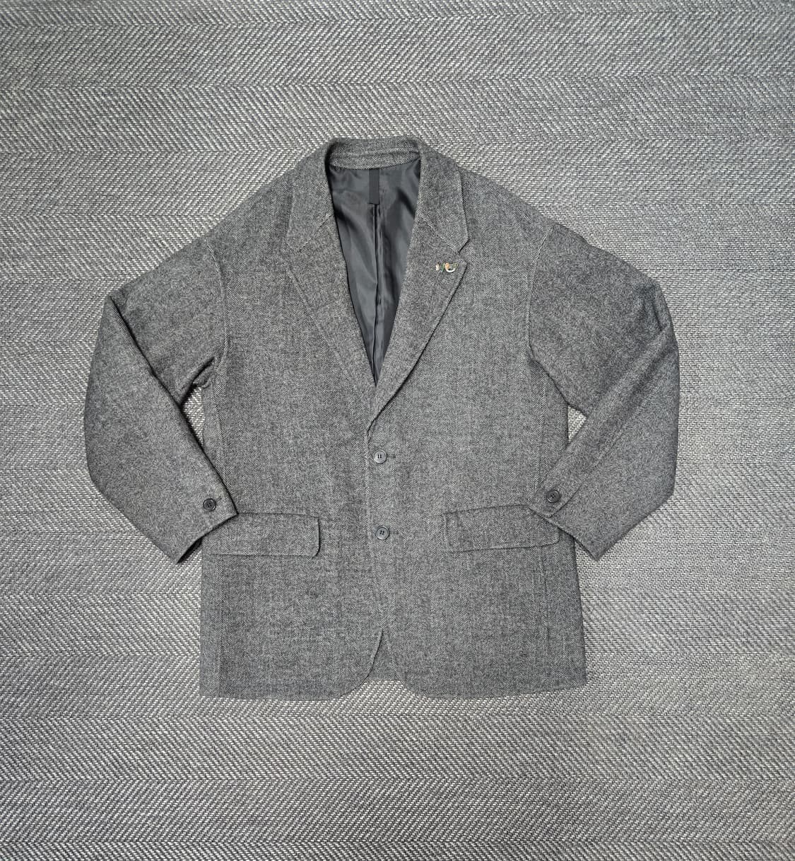 커스텀멜로우 핸드메이드 헤링본 오버핏 자켓 상품이미지2