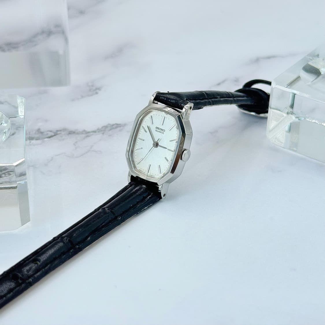 80s90s 빈티지 세이코 옥타곤 실버 워치 상품이미지5