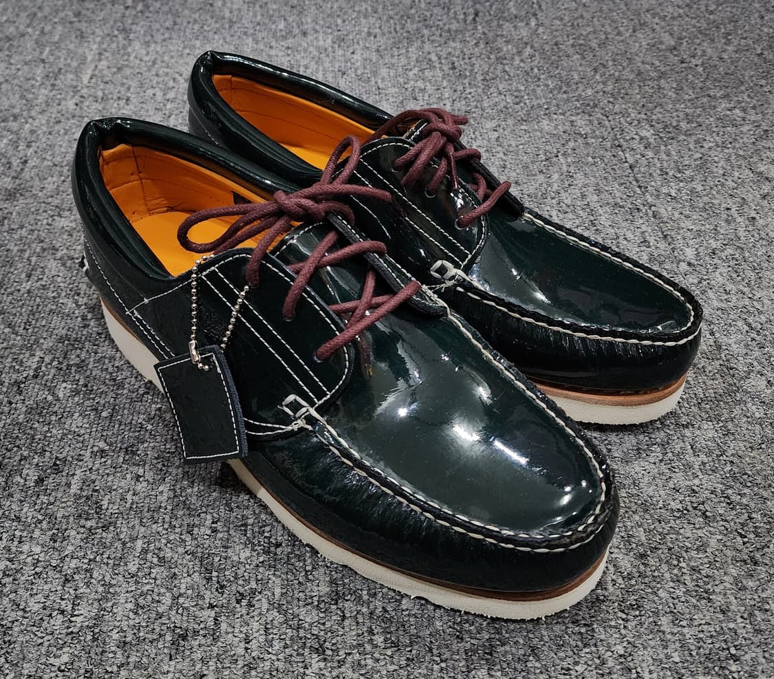 카시나 x 팀버랜드 3아이 웨지 비브람 다크 그린 보트슈즈 270 상품이미지1