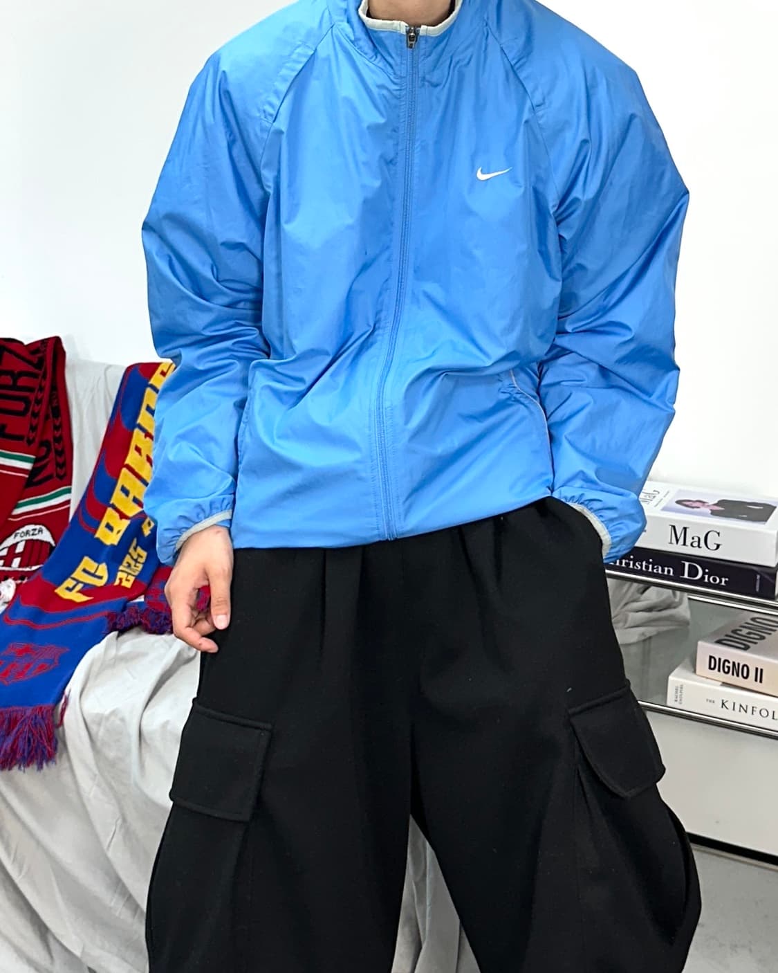 나이키 00s 스우시 스카이블루 바람막이 L 상품이미지2