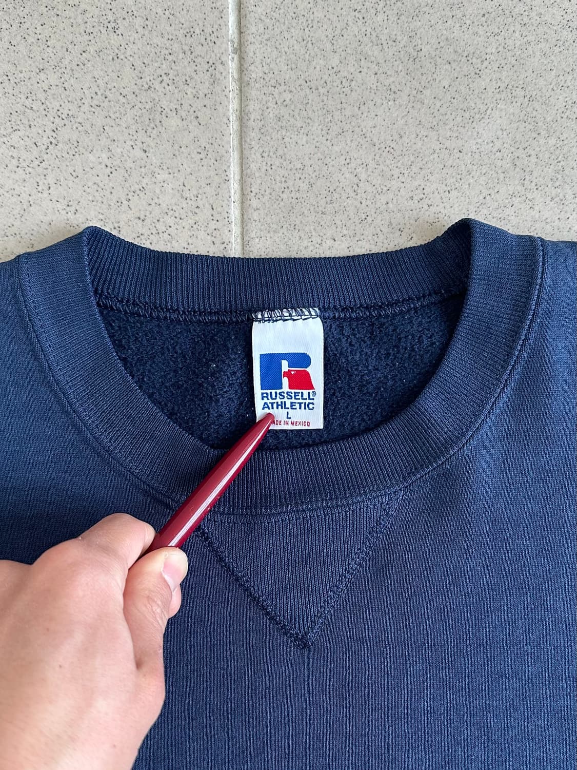 90s 빈티지 러셀 스웻셔츠 네이비 L 상품이미지6