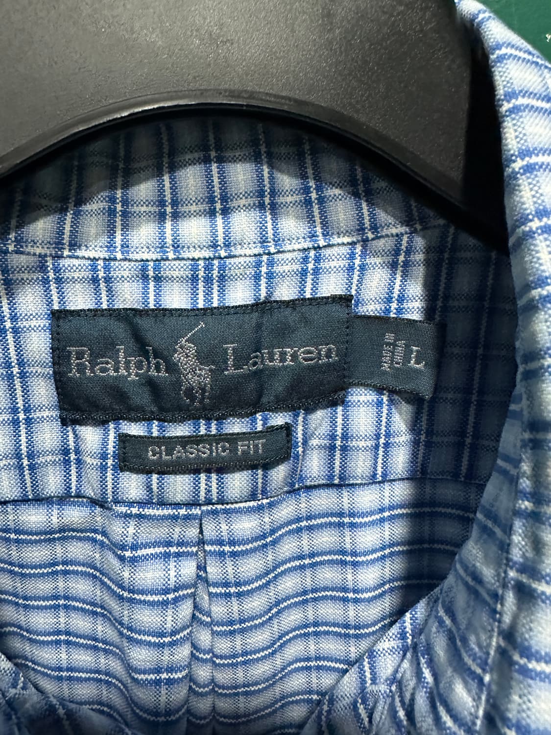 폴로 체크 반팔셔츠 L 상품이미지3